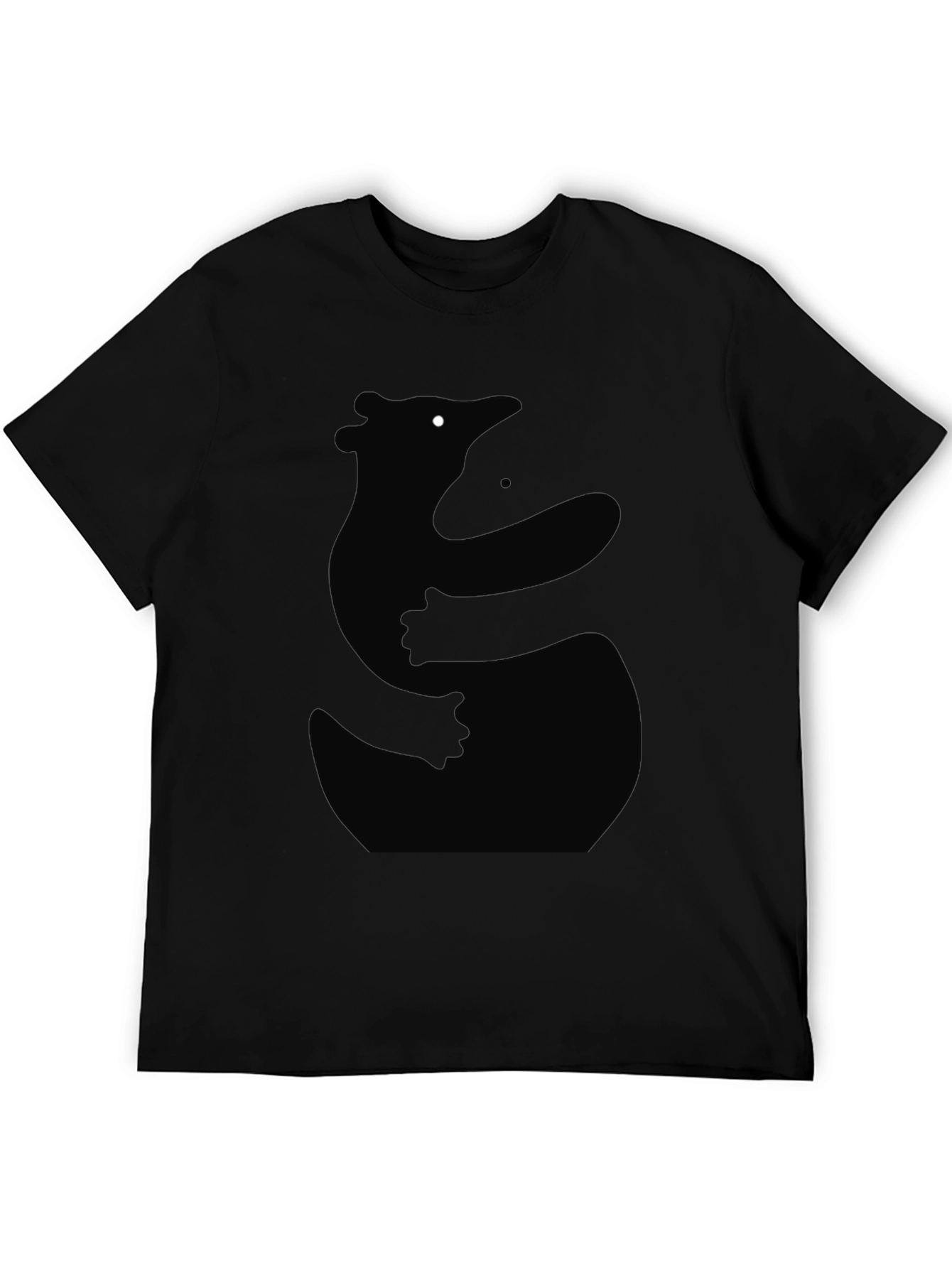 Bear Hug Silhouette Black T-Shirt
