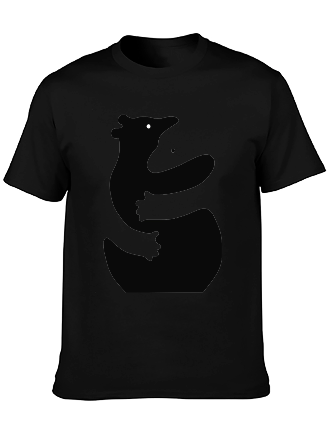 Bear Hug Silhouette Black T-Shirt