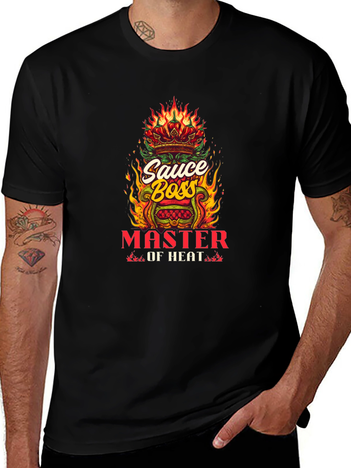 Sauce Boss Master Of Heat Black Graphic Tee
