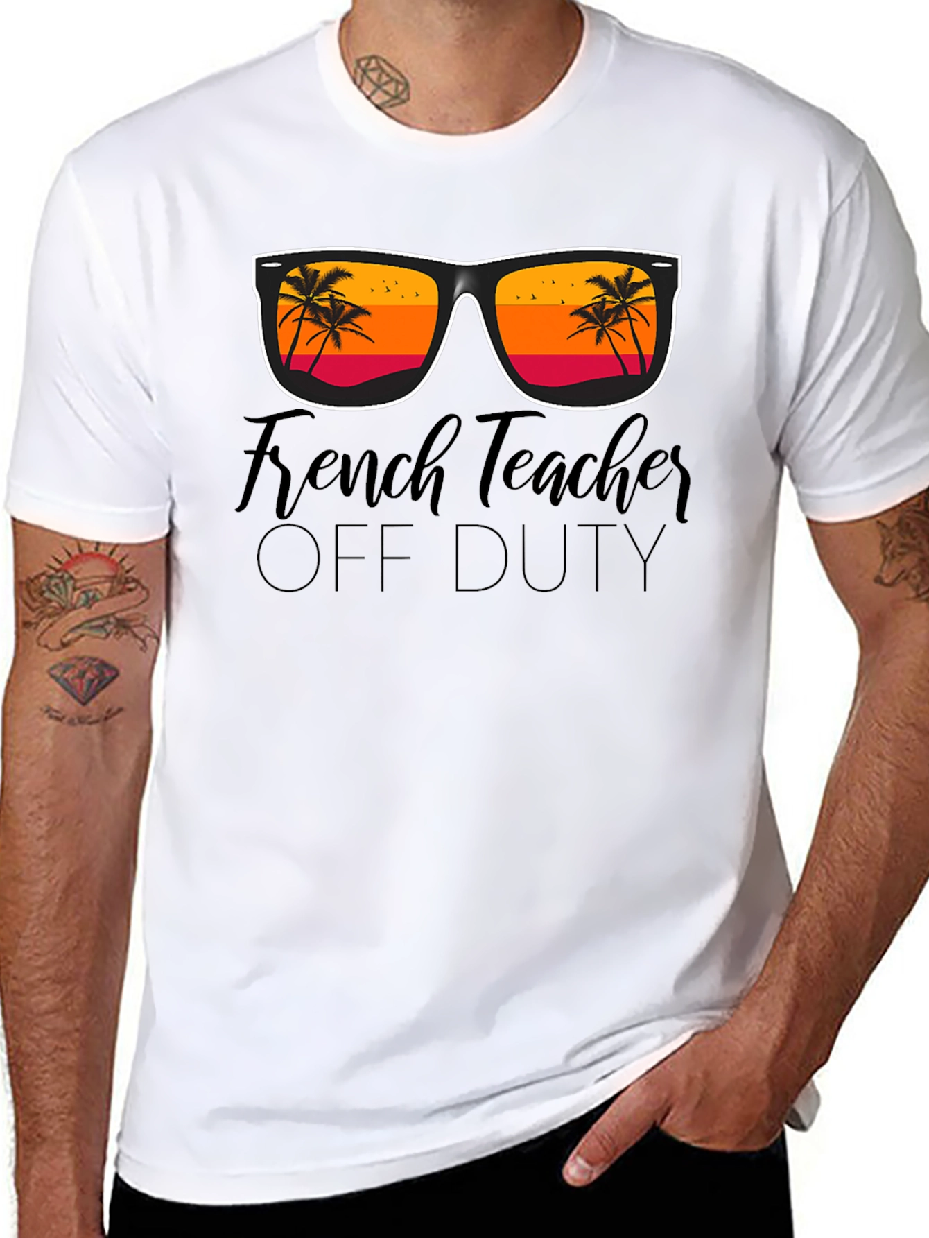French Teacher Off Duty T-Shirt - Summer Vacation Mode