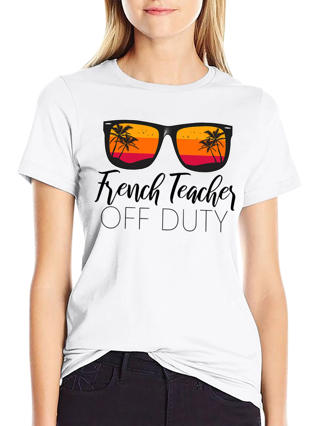 French Teacher Off Duty T-Shirt - Summer Vacation Mode