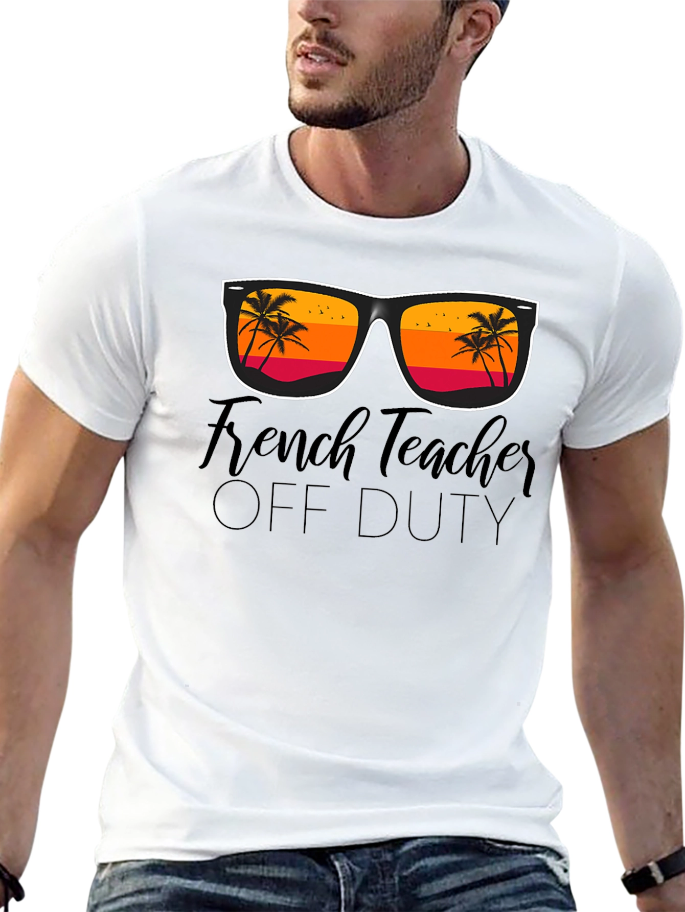 French Teacher Off Duty T-Shirt - Summer Vacation Mode