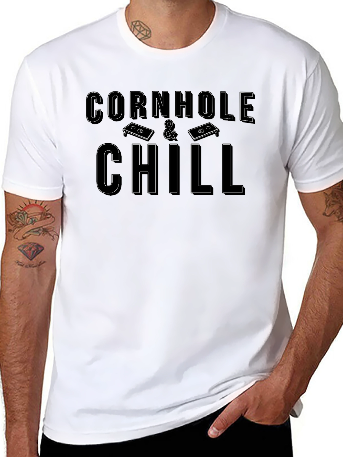 Cornhole & Chill Graphic Tee