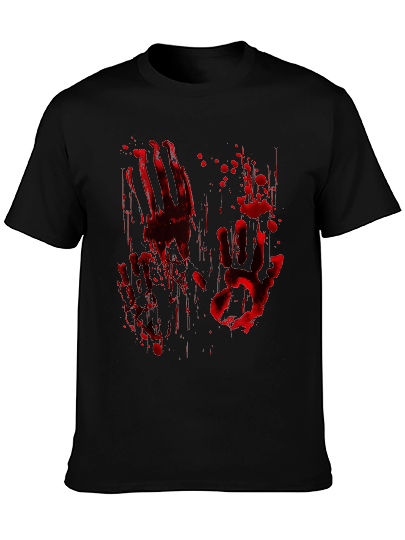 Bloody Handprint Graphic Tee - Halloween