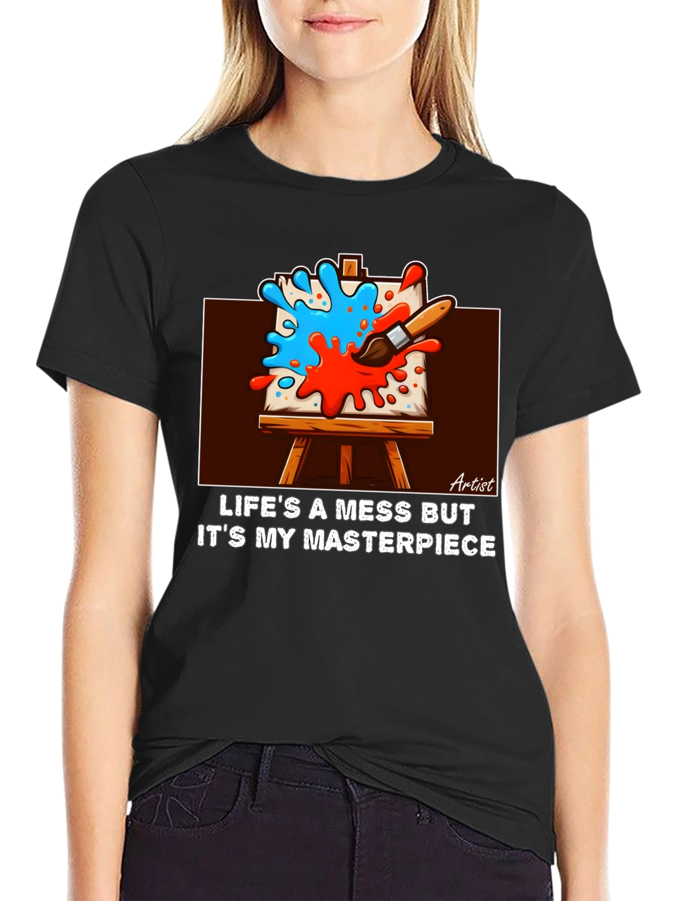 Artists Masterpiece Black Graphic Tee