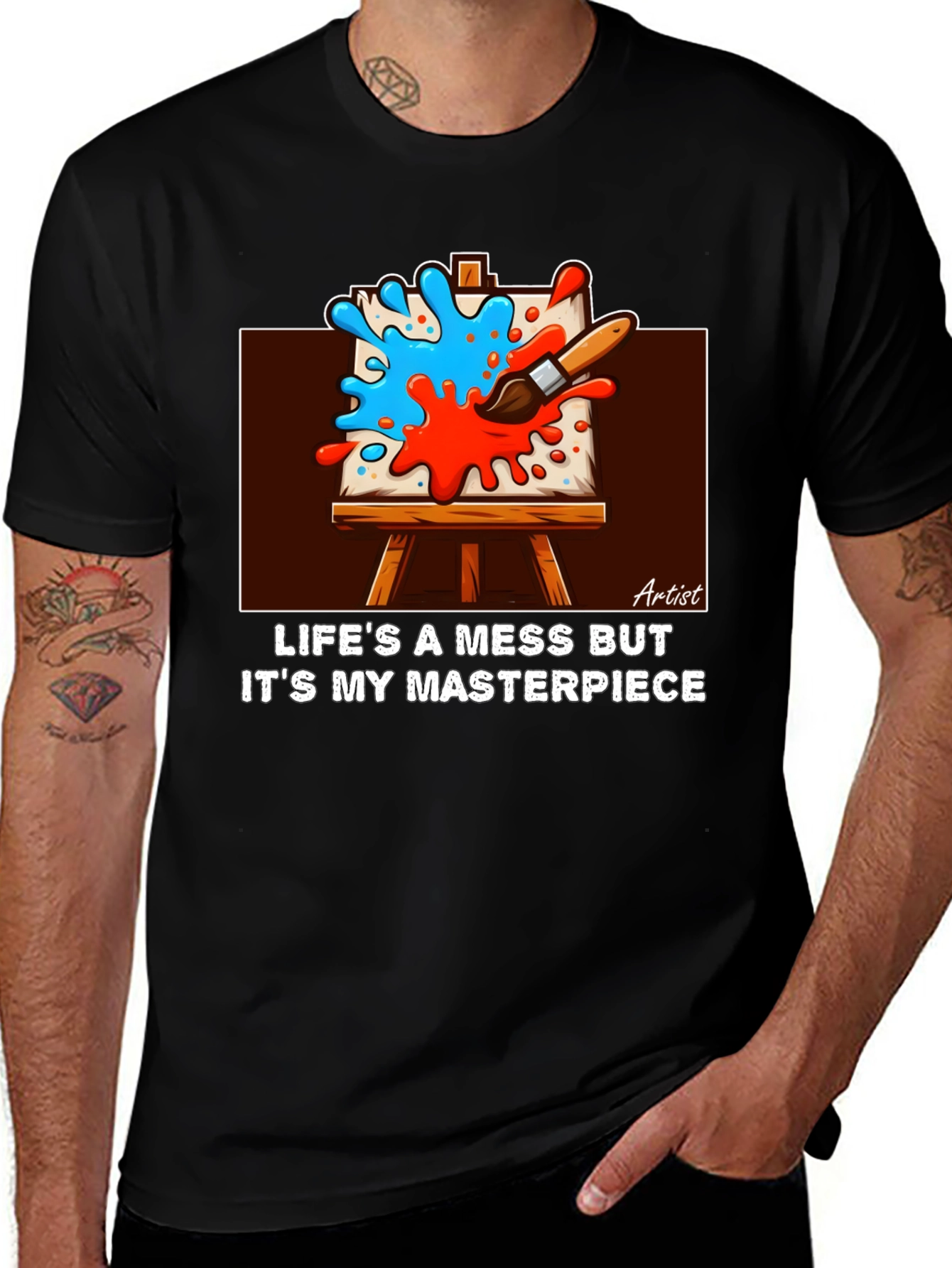 Artists Masterpiece Black Graphic Tee