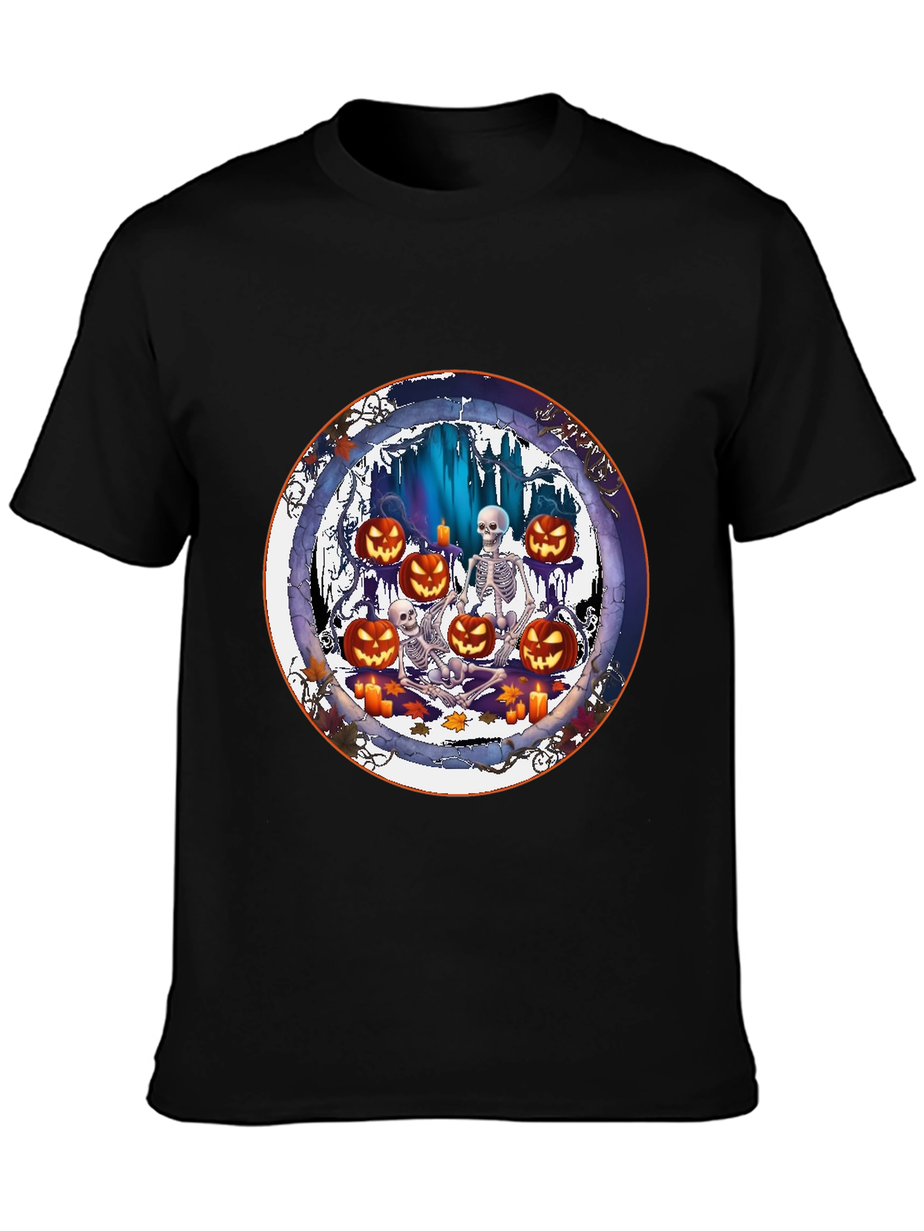 Halloween Skeletons & Pumpkins T-Shirt