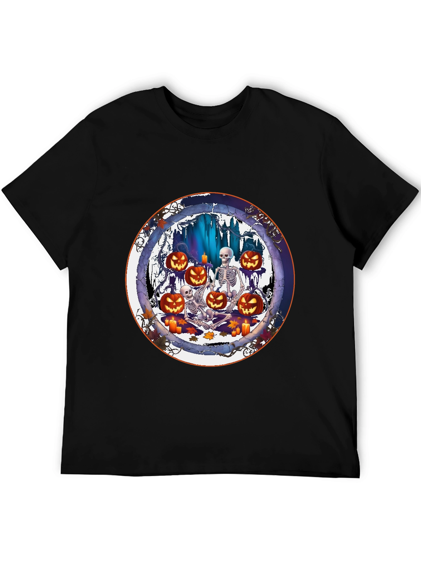 Halloween Skeletons & Pumpkins T-Shirt