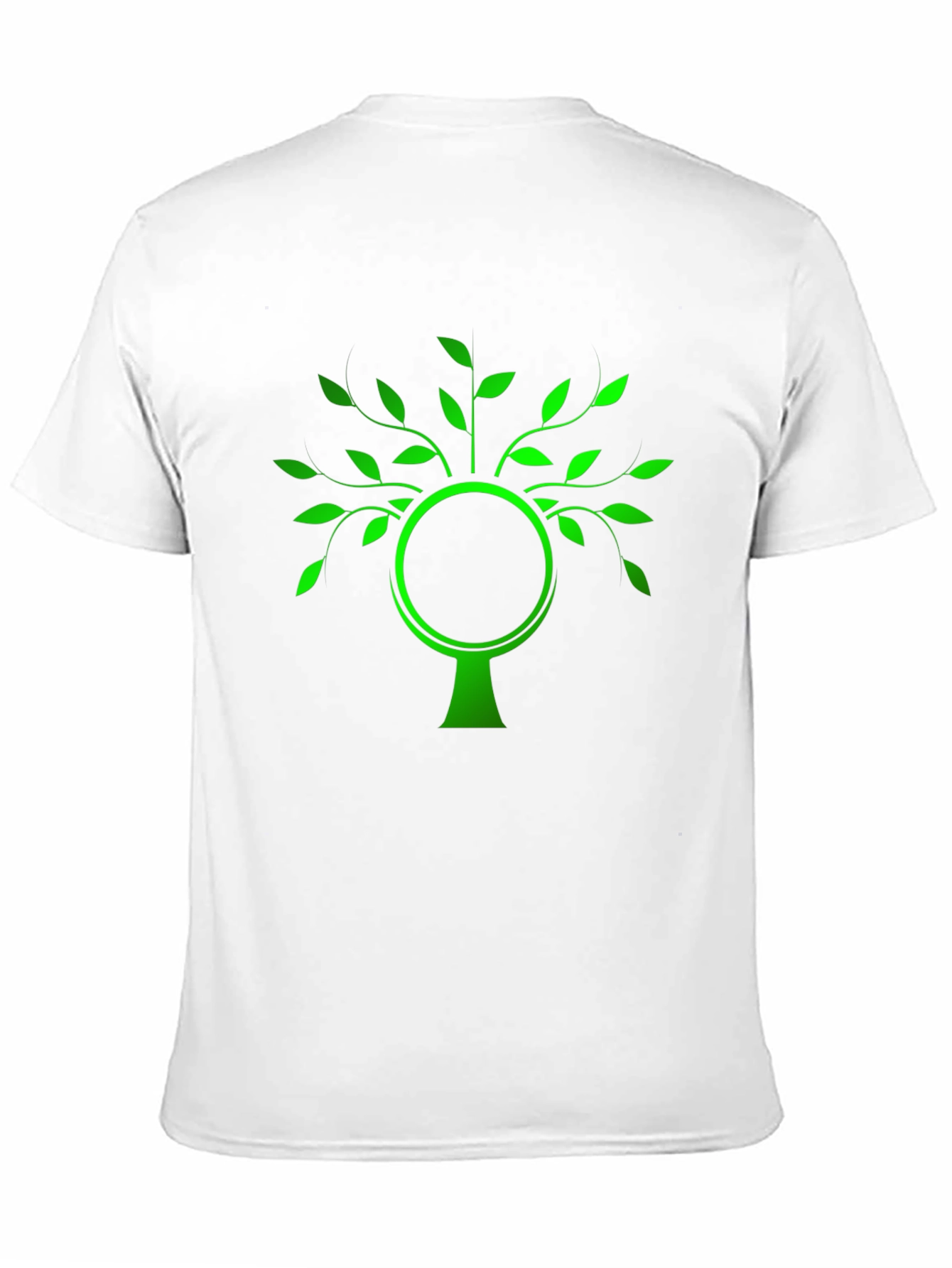 Green Tree Graphic Black T-Shirt