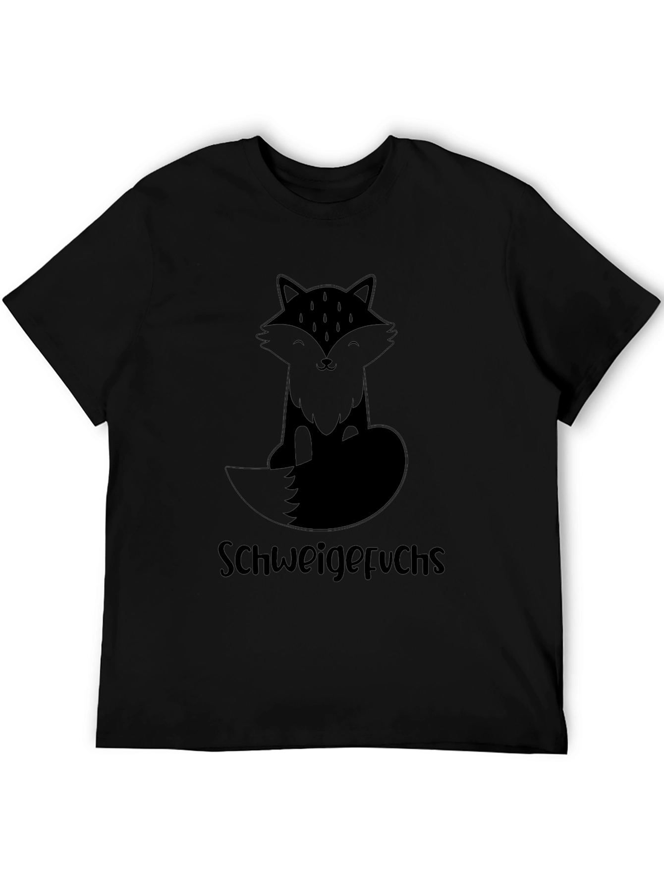 Schweigefuchs Fox Graphic T-Shirt - Black