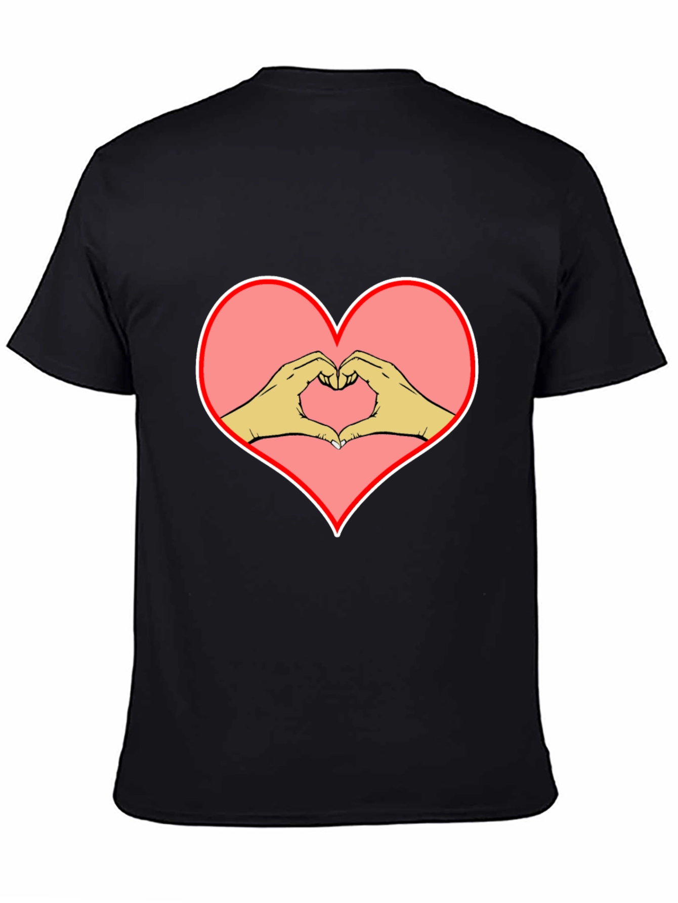 Heart Hands Graphic Black Tee