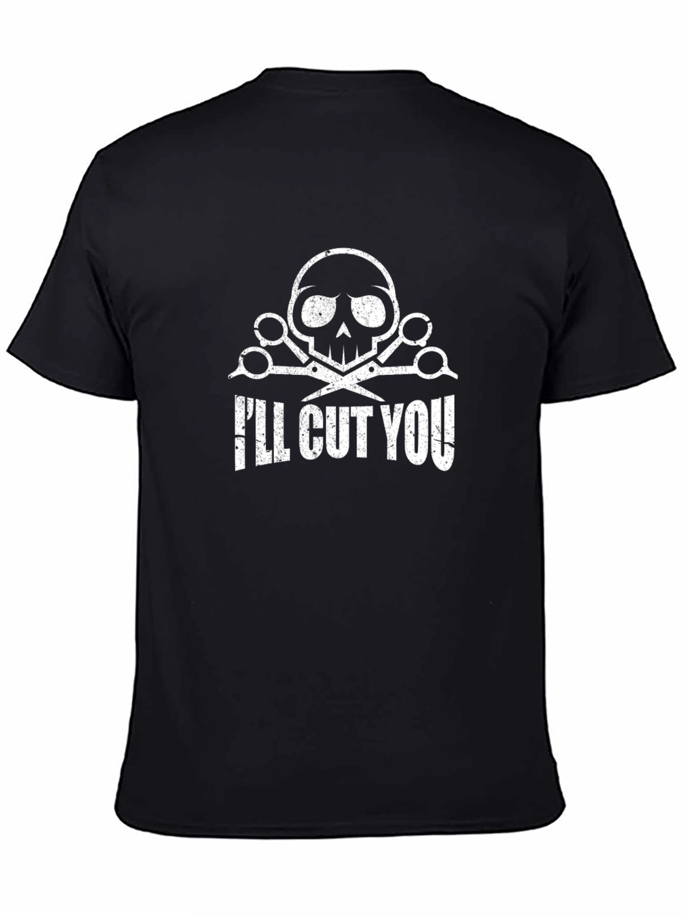 Ill Cut You T-Shirt - Barber Skull Graphic Tee