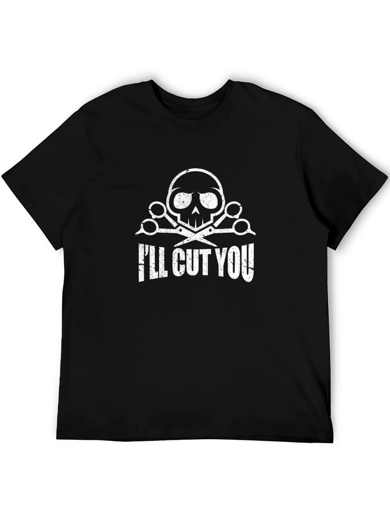 Ill Cut You T-Shirt - Barber Skull Graphic Tee