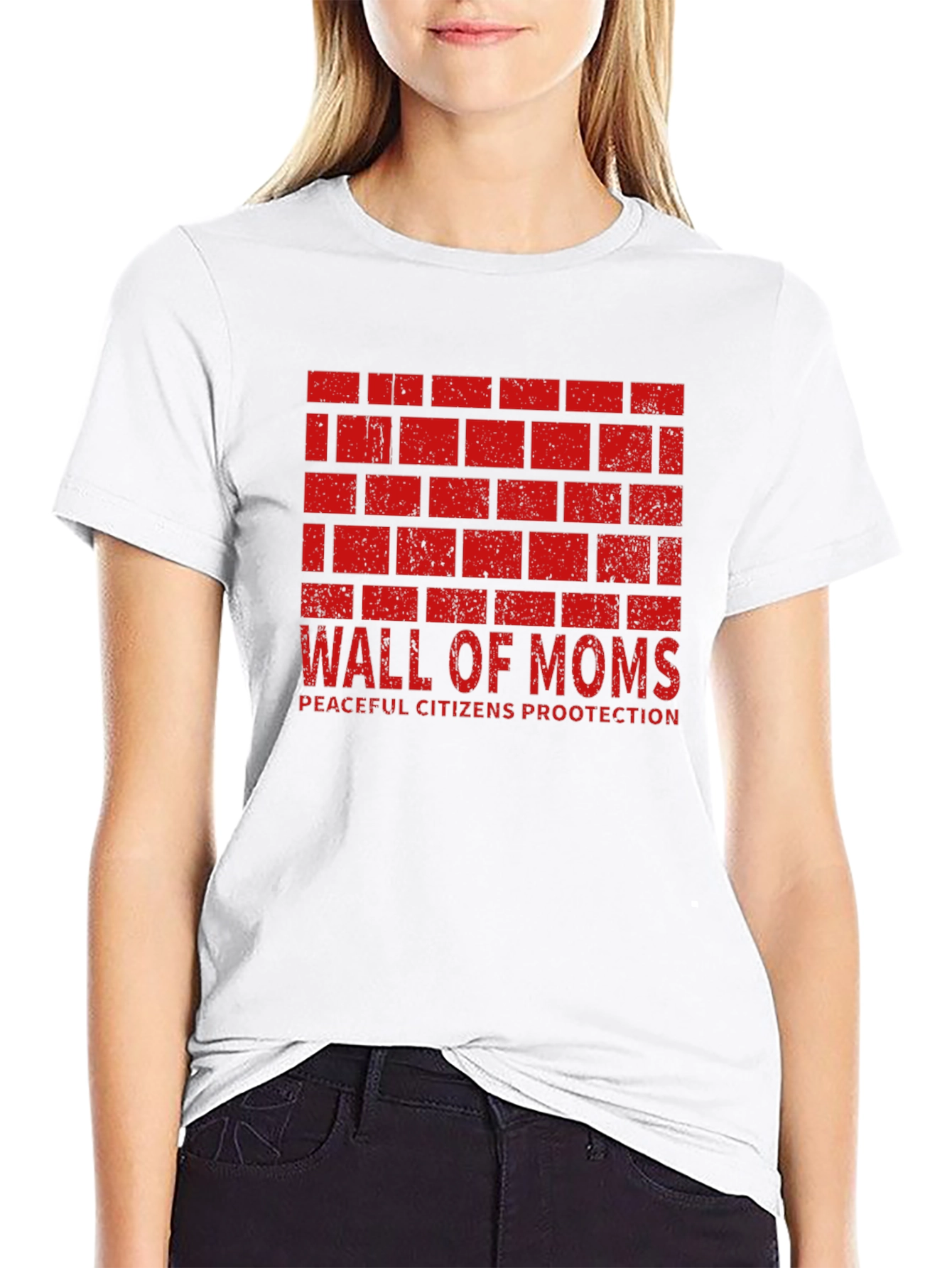 Wall of Moms Peaceful Protection Graphic Tee