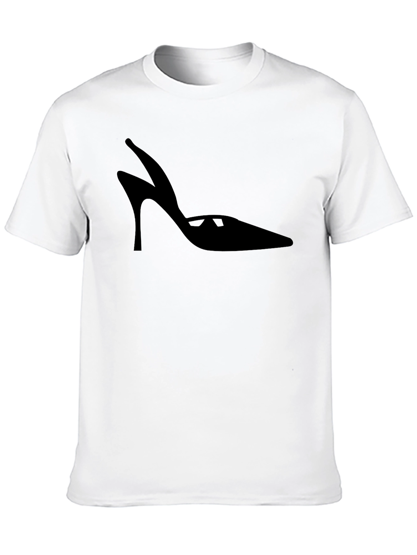 Stylish Heel Silhouette Black T-Shirt