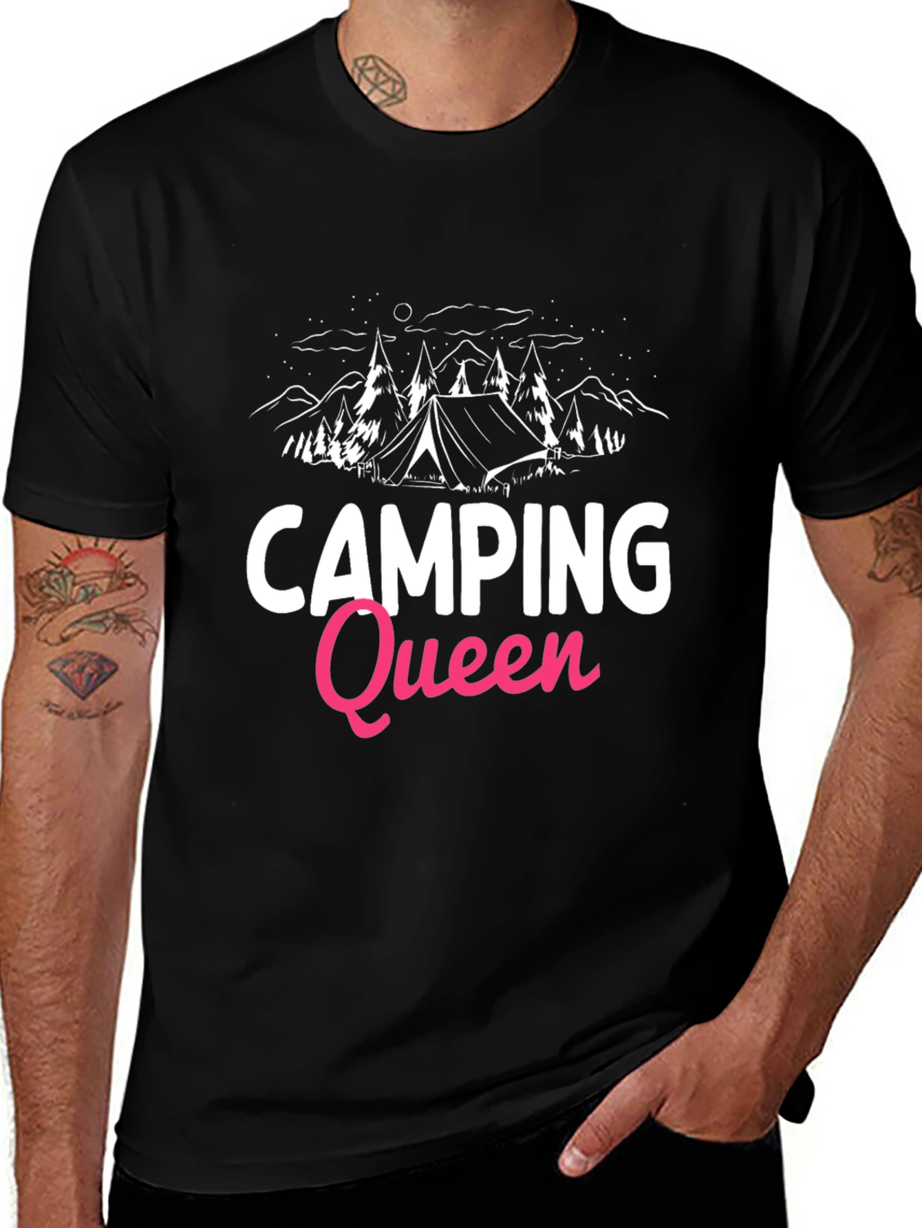 Camping Queen Graphic Tee - Nature Lover T-Shirt