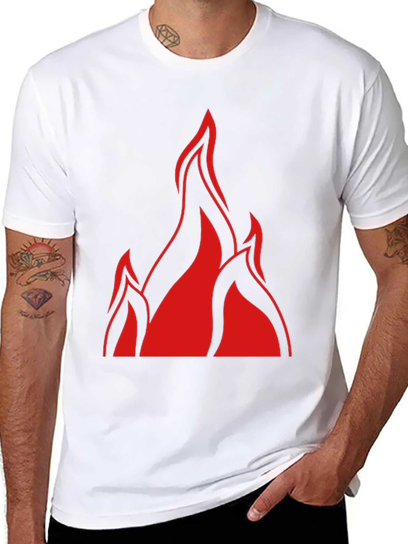 Flame Graphic Black T-Shirt