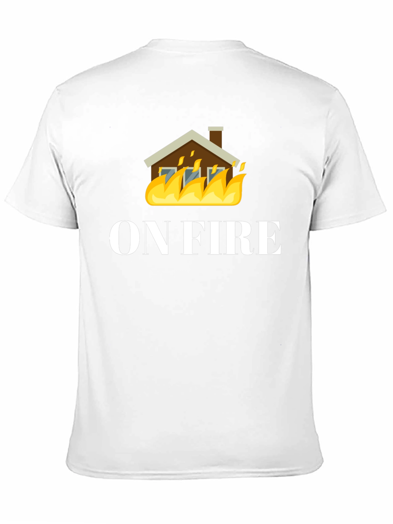 On Fire Graphic Tee - Black Cotton T-Shirt