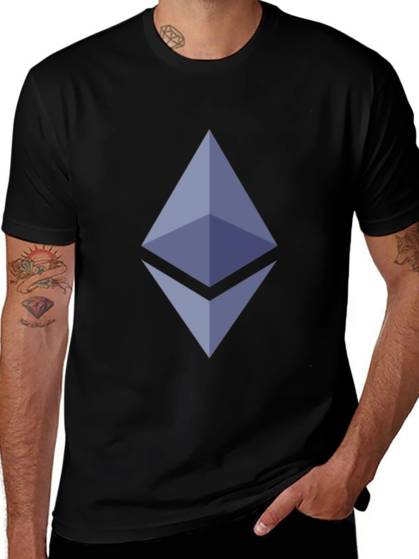 Ethereum Crypto Black T-Shirt - Modern Graphic Tee