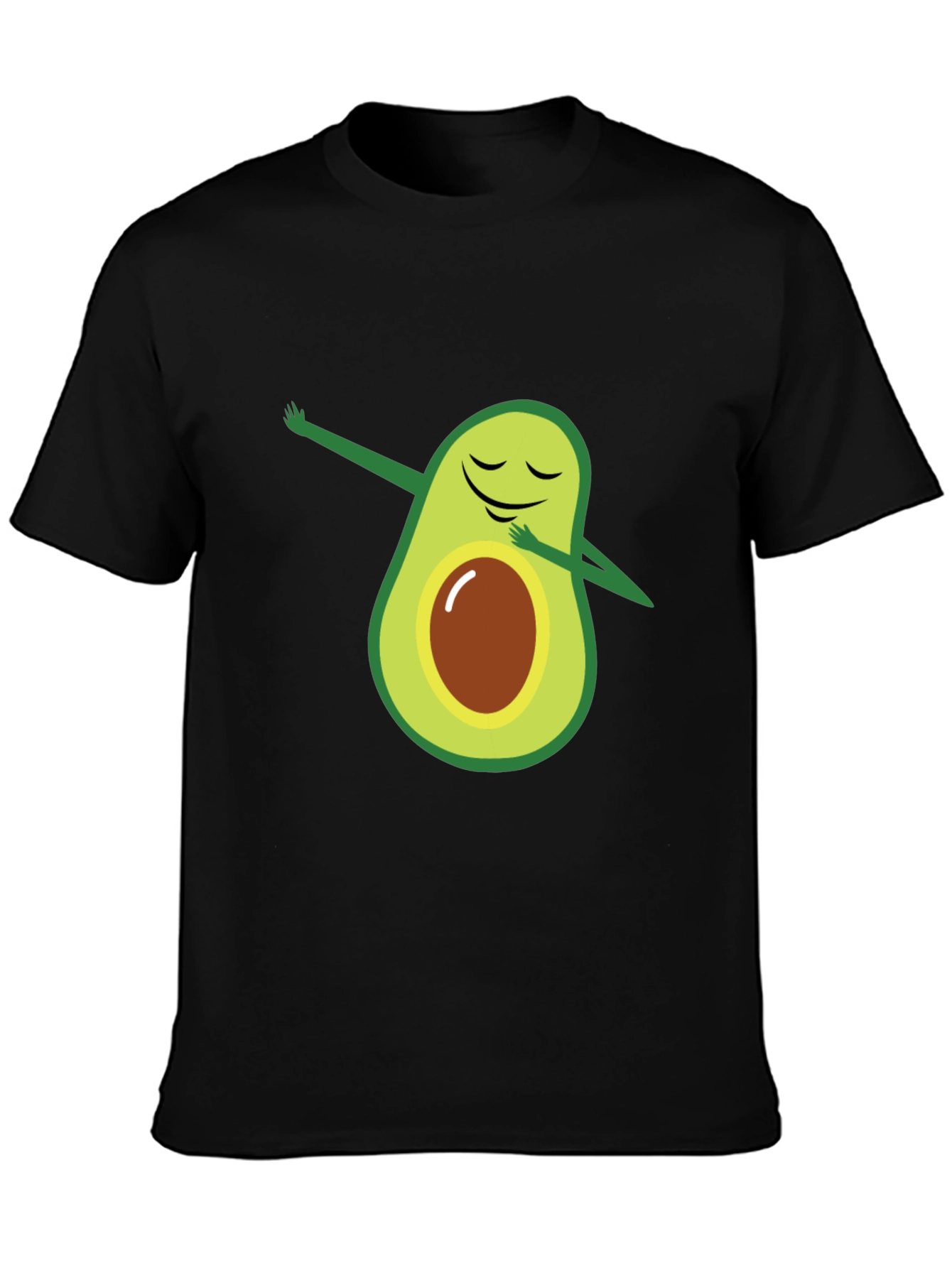 Dabbing Avocado Black T-Shirt