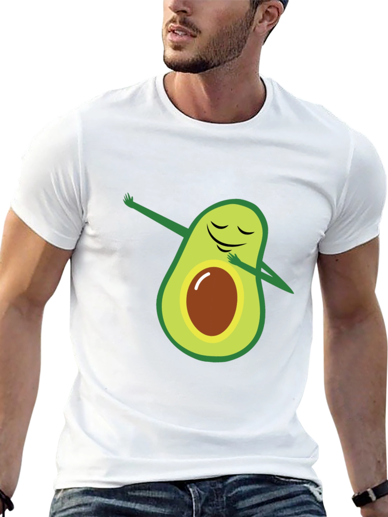 Dabbing Avocado Black T-Shirt