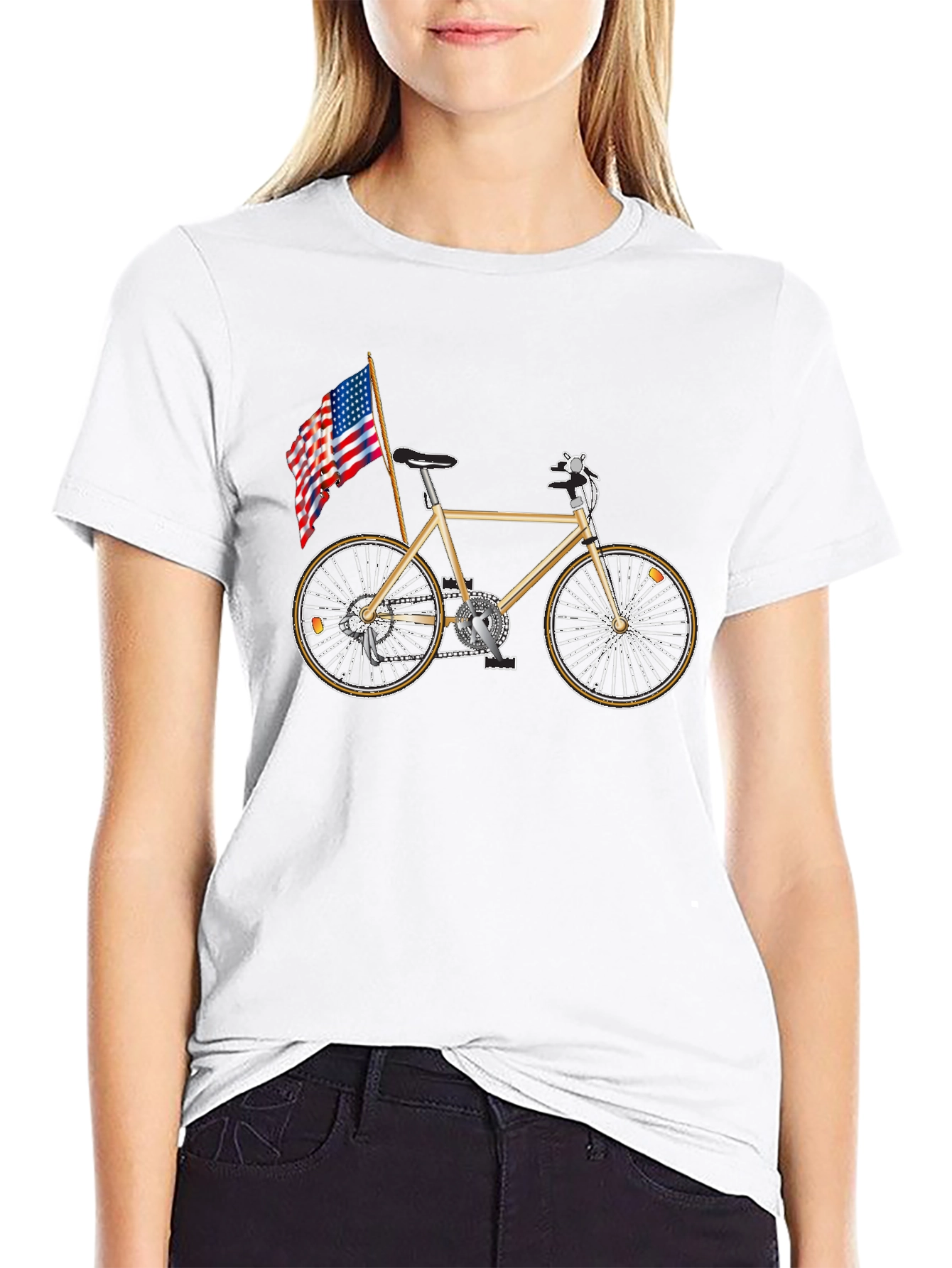 Patriotic Bicycle Graphic Tee