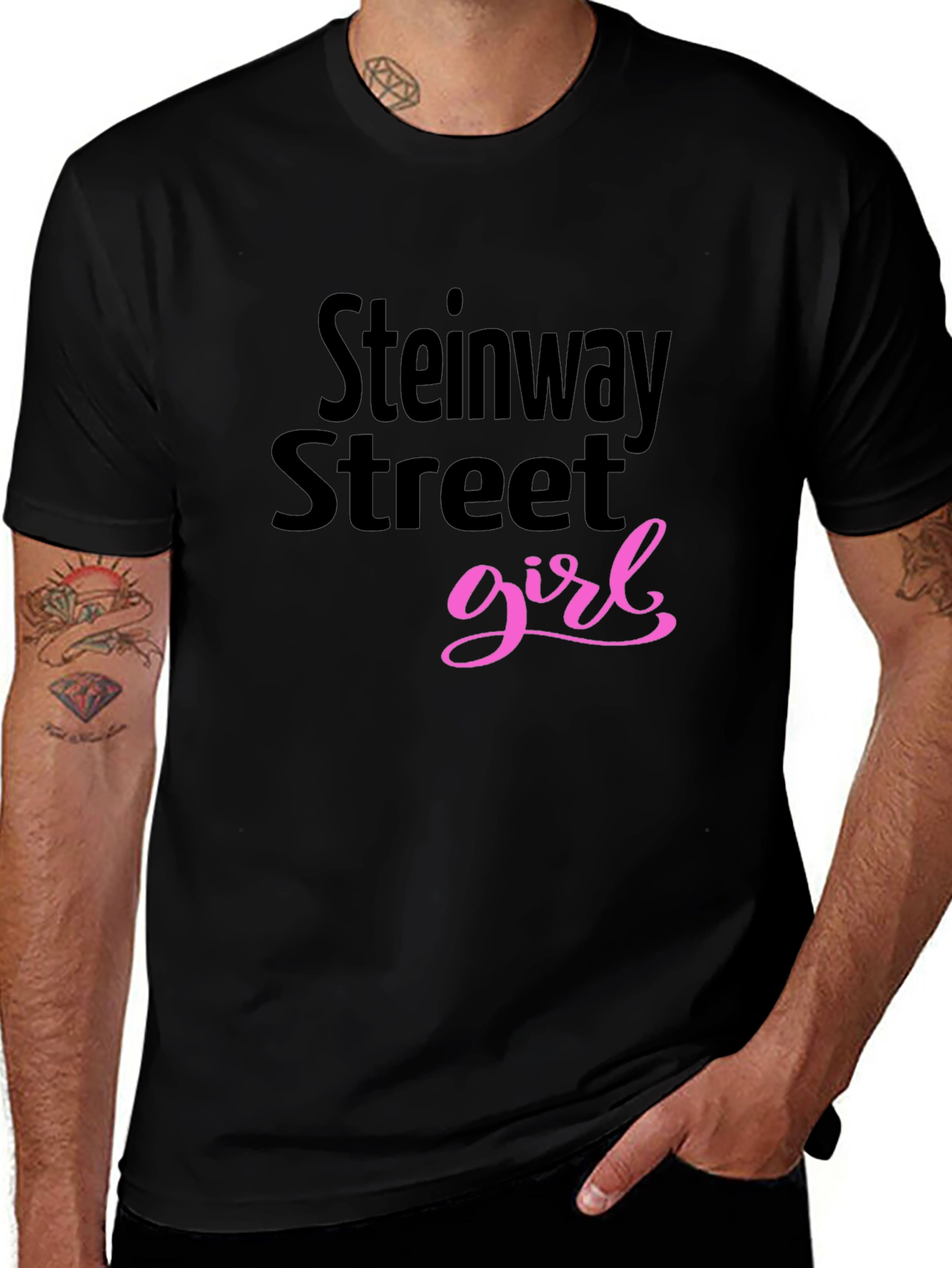 Steinway Street Girl Black Graphic Tee
