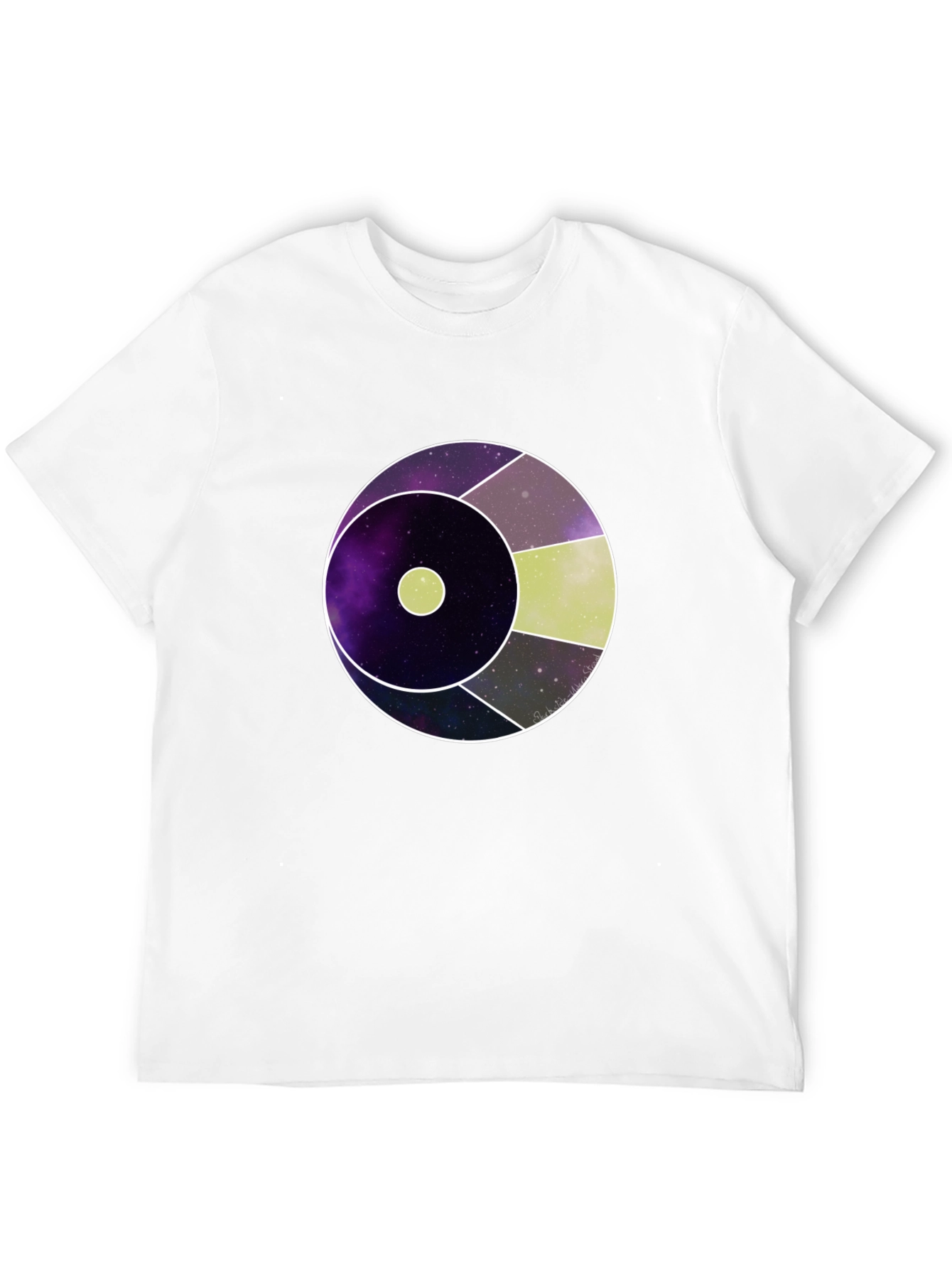 Galaxy Eye Graphic Print Black T-Shirt