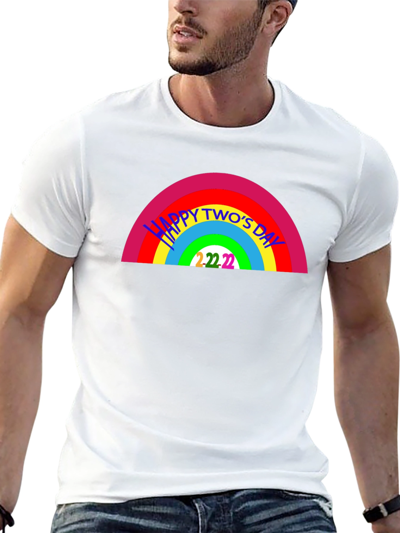 Happy Twos Day Rainbow T-Shirt - 2/22/22