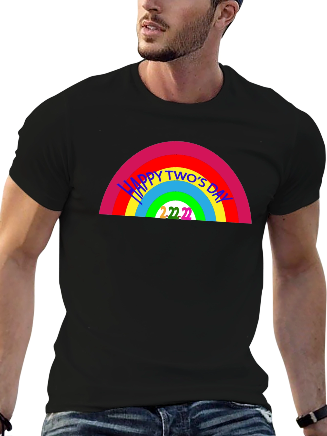 Happy Twos Day Rainbow T-Shirt - 2/22/22