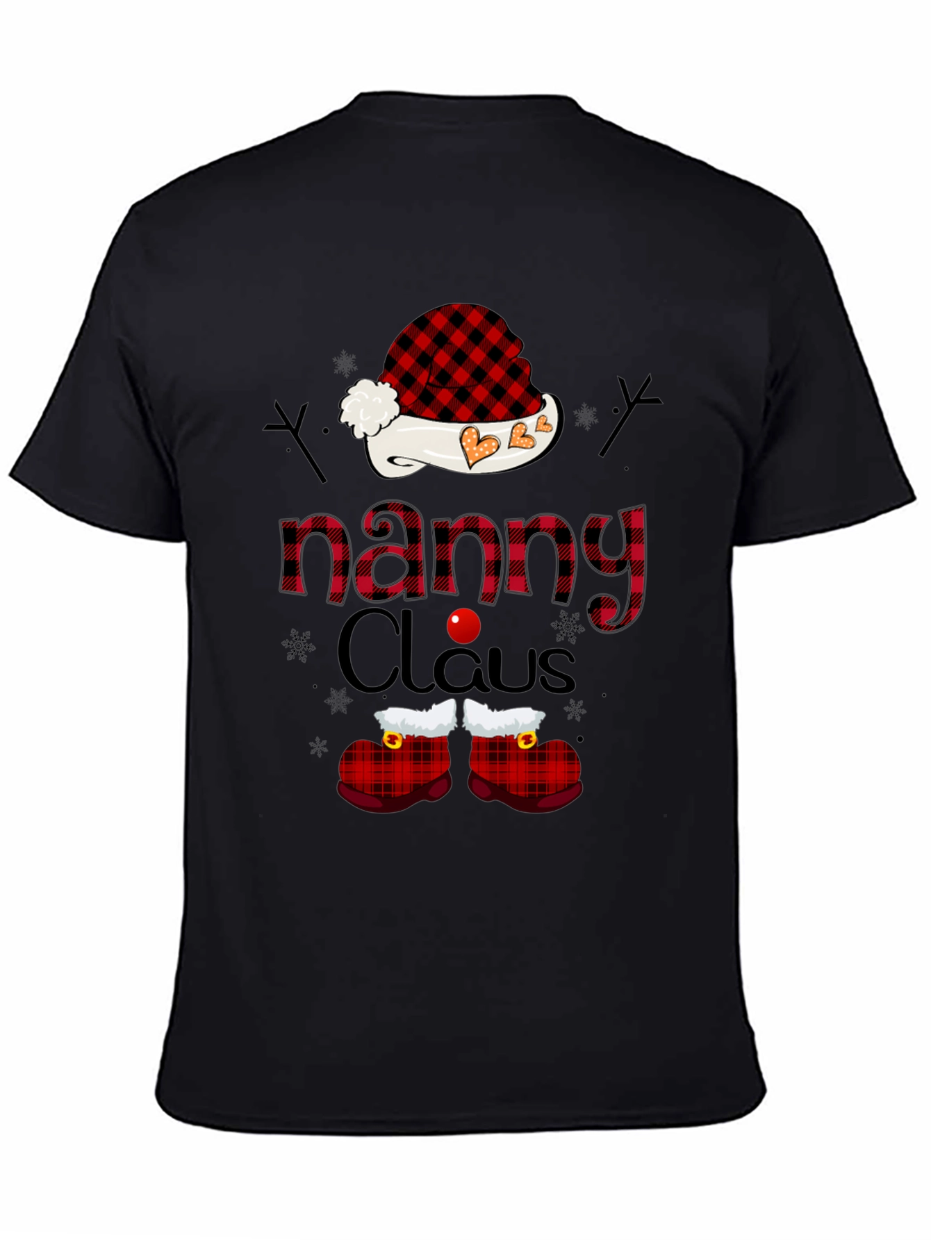 Nanny Claus Plaid Graphic Tee