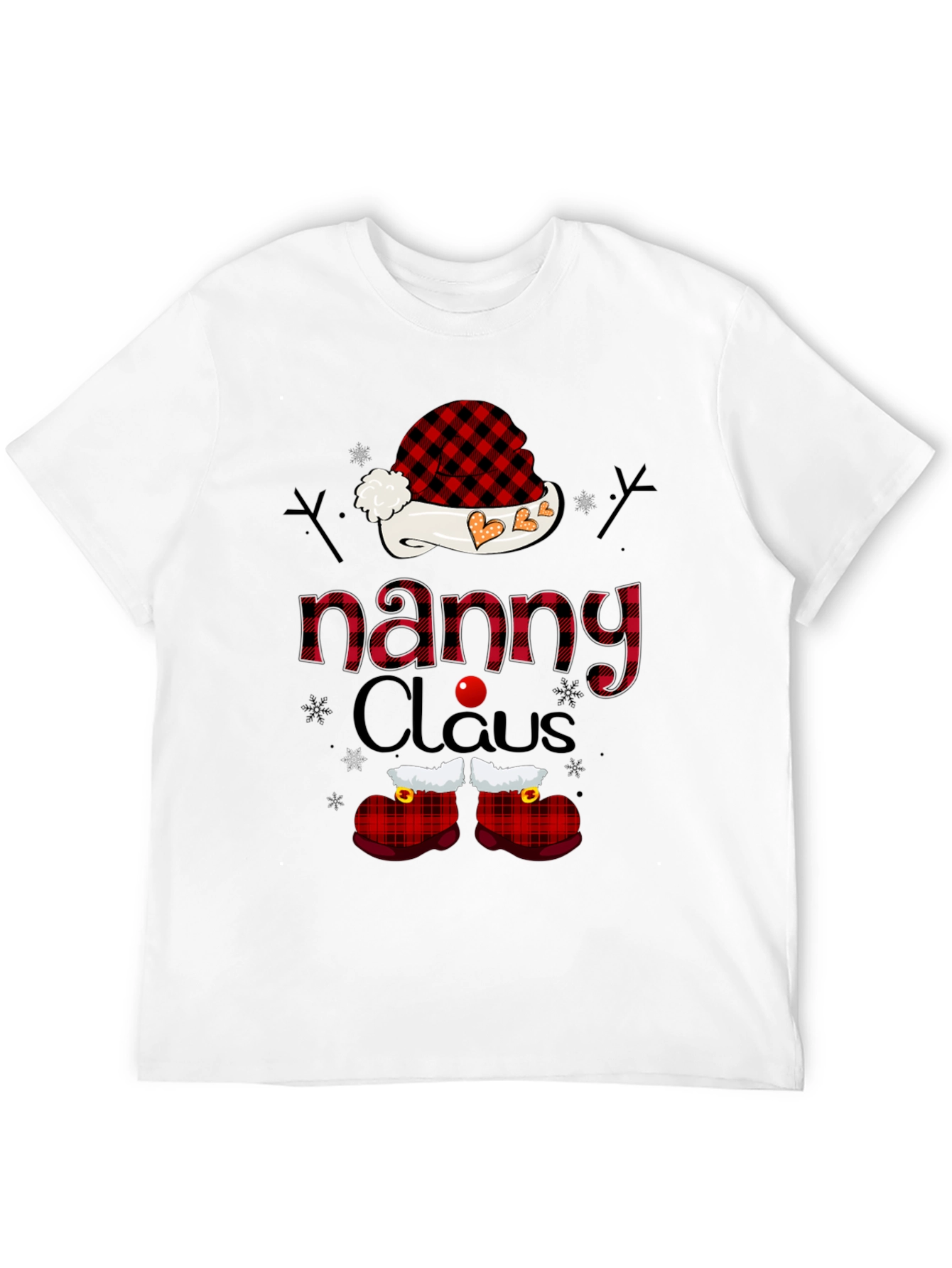 Nanny Claus Plaid Graphic Tee