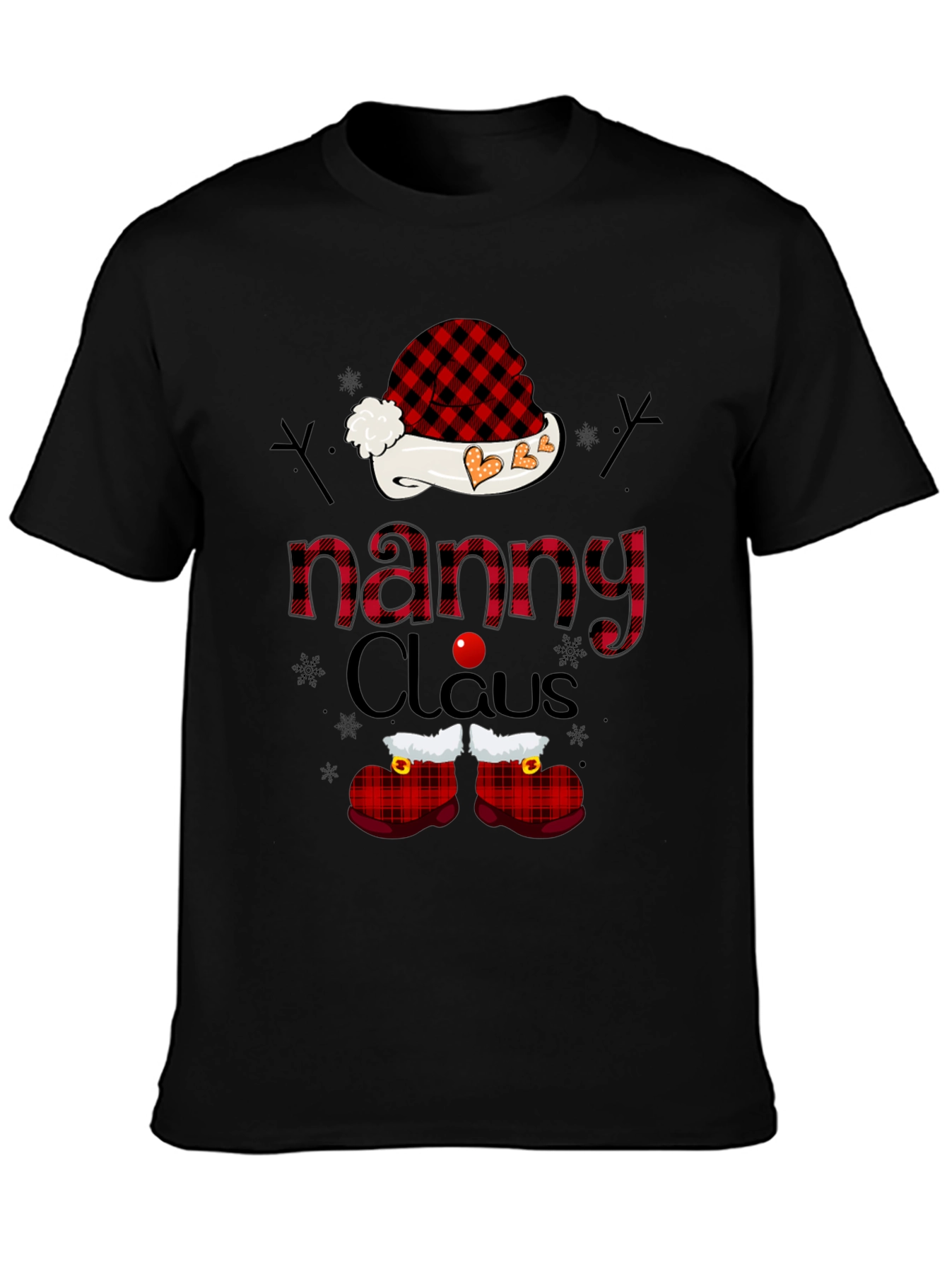 Nanny Claus Plaid Graphic Tee