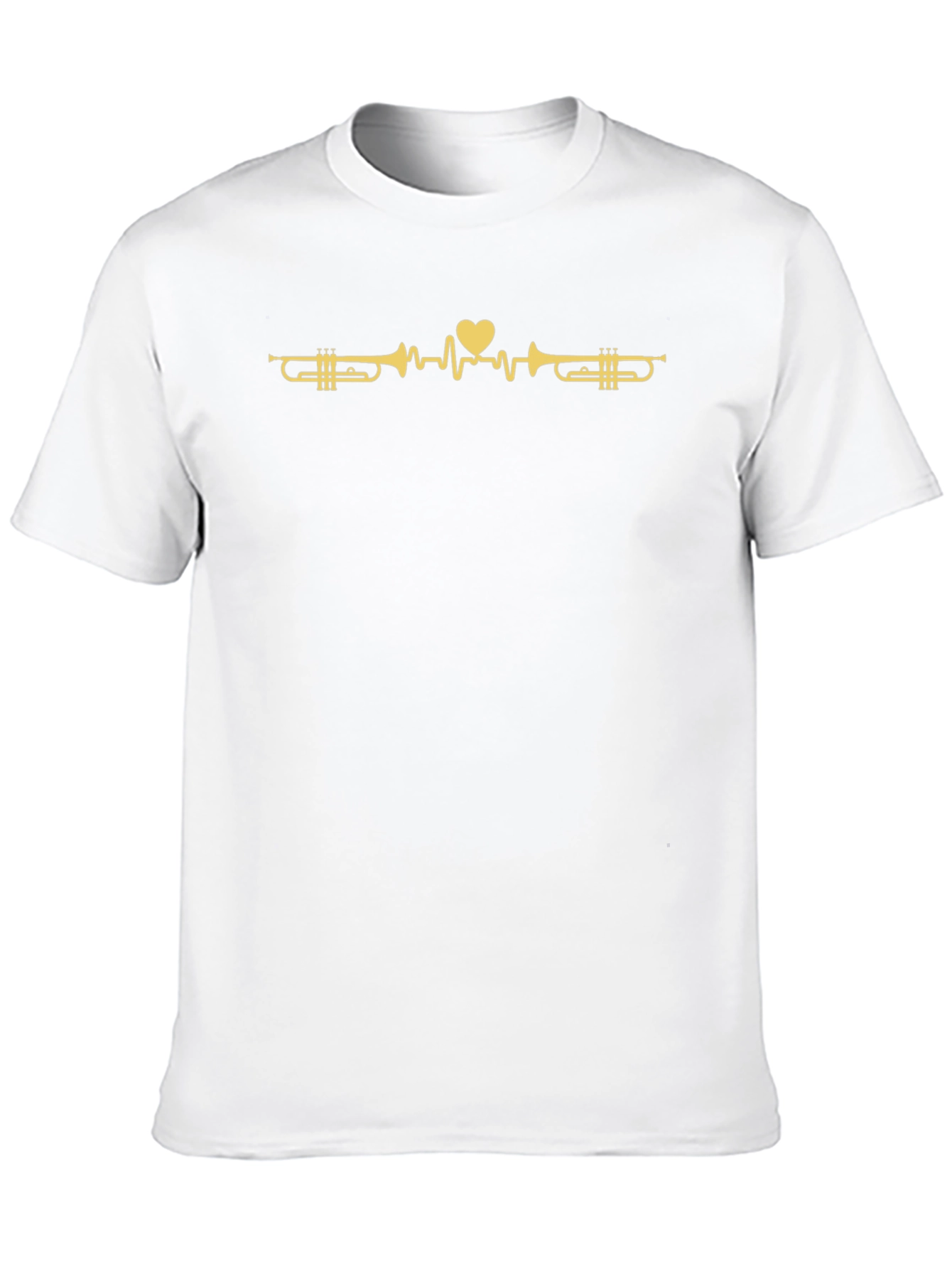 Trumpet Heartbeat T-Shirt - Music Lover Tee