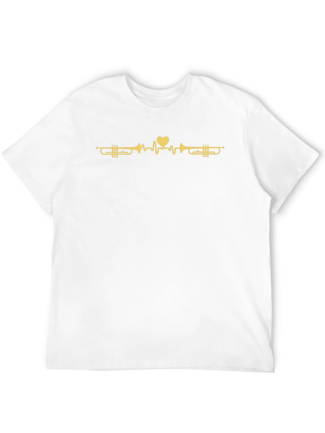 Trumpet Heartbeat T-Shirt - Music Lover Tee