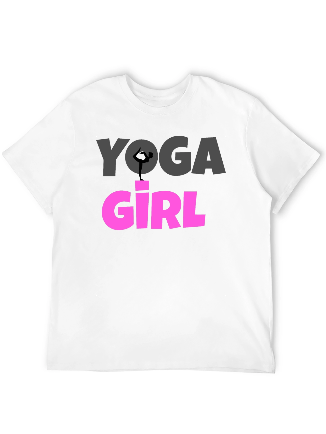 Yoga Girl Graphic Tee - Black Cotton T-Shirt