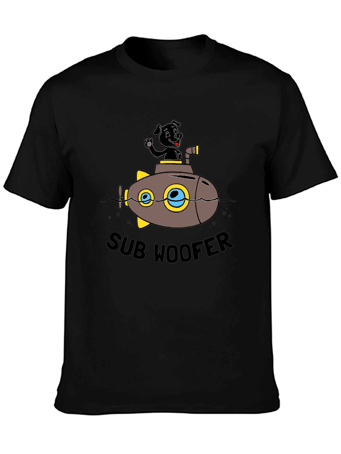 Sub Woofer Graphic Black T-Shirt