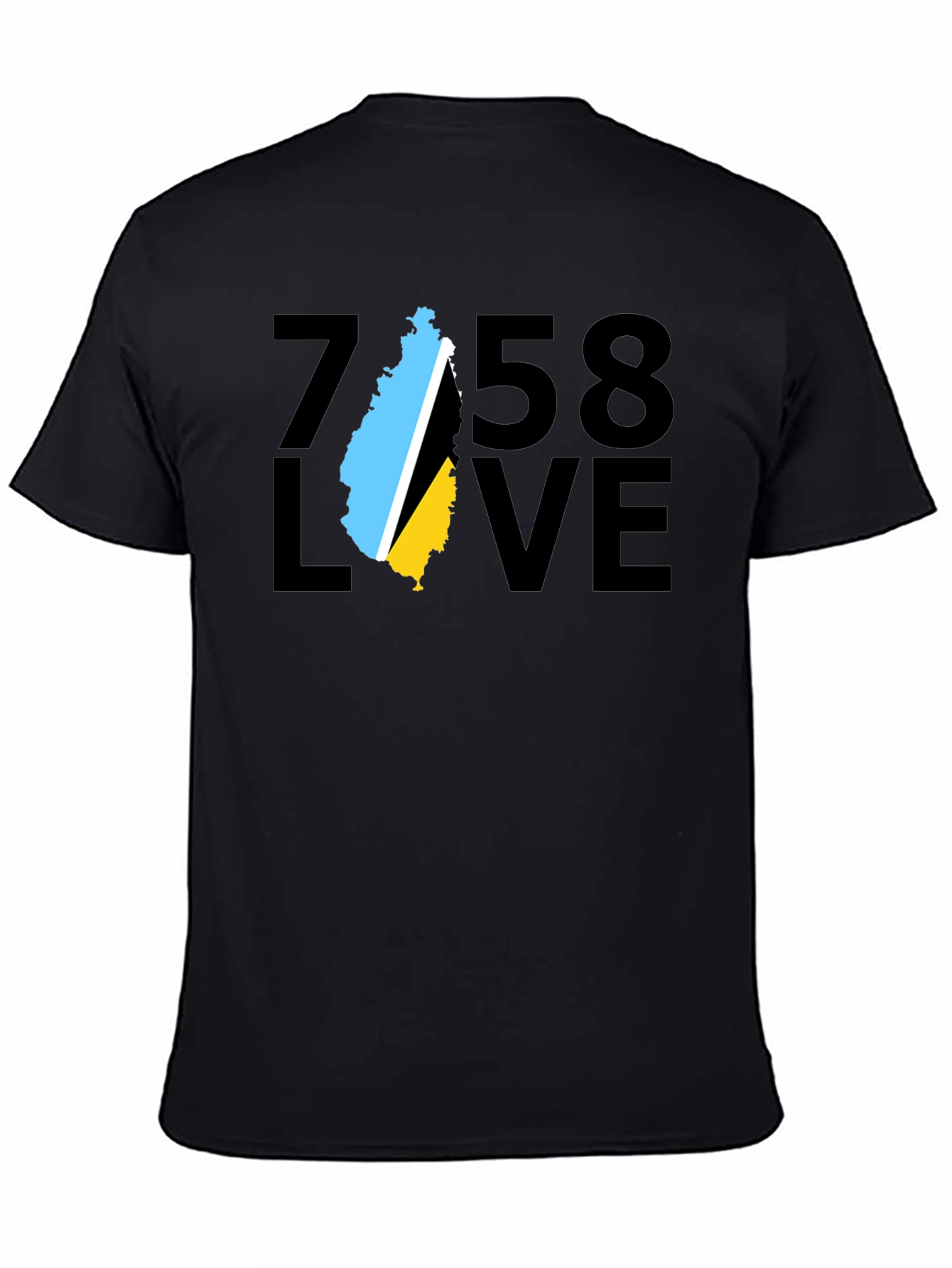 758 Love St. Lucia Flag T-Shirt