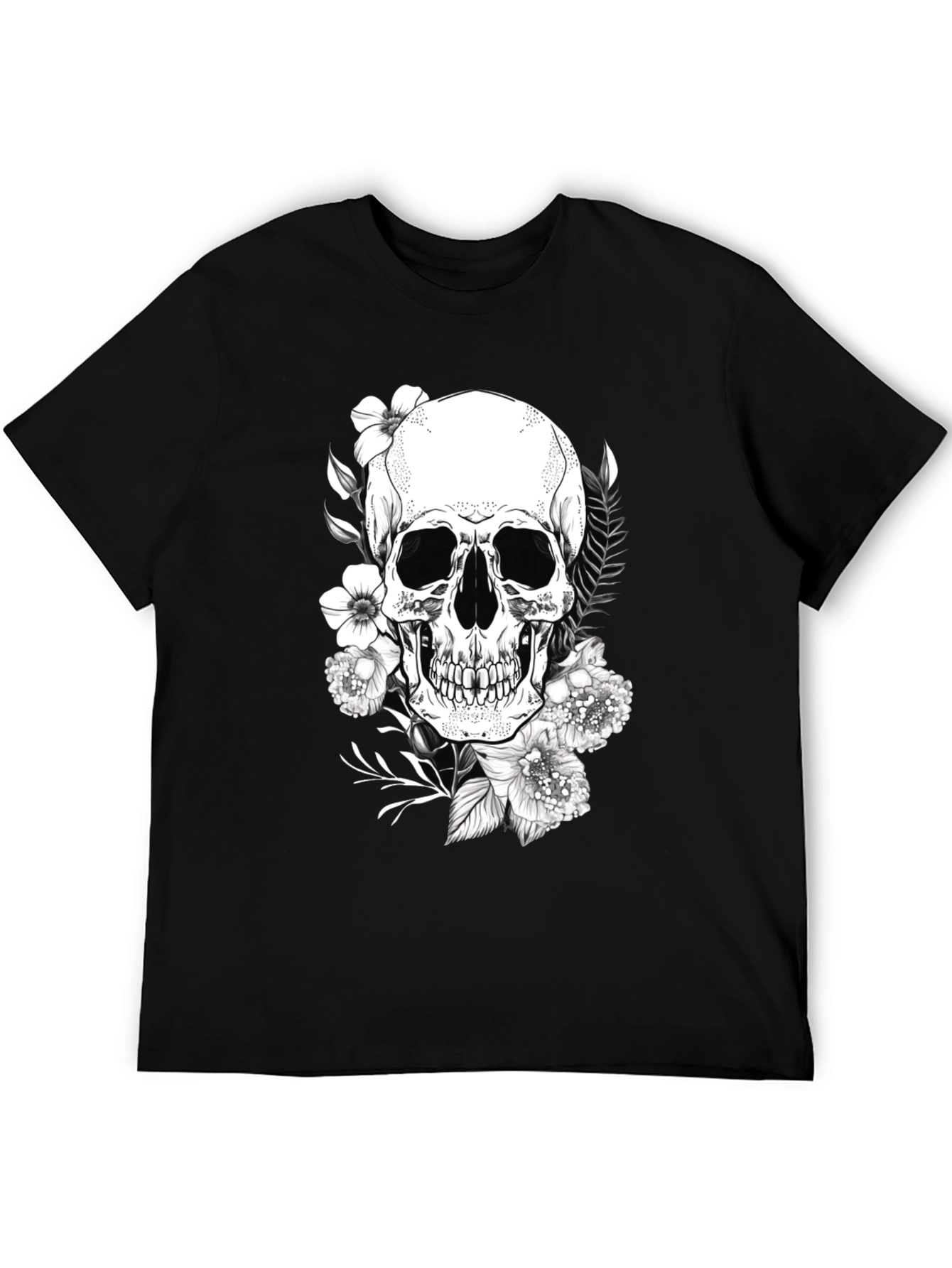 Skull & Floral Graphic Tee