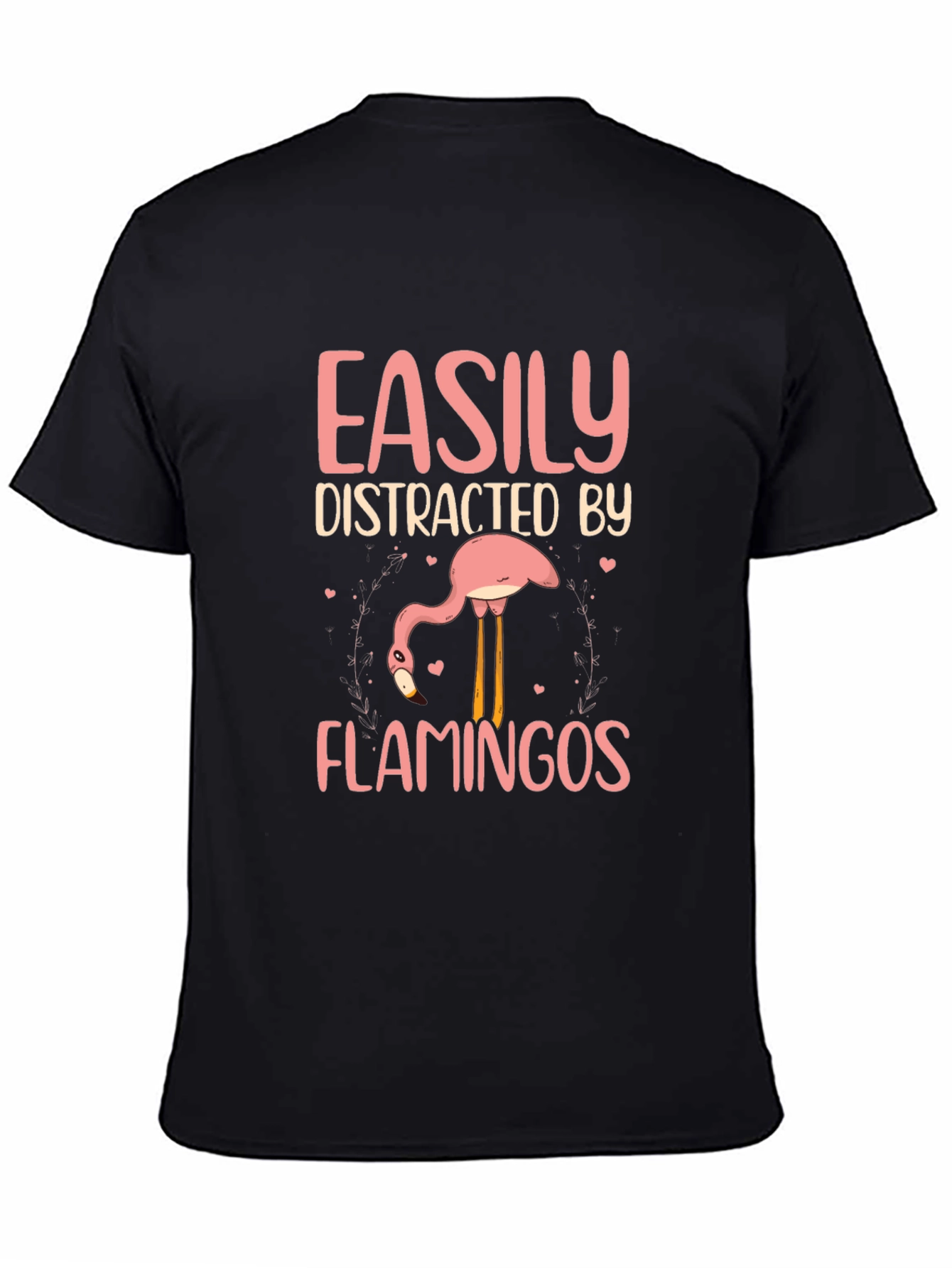 Easily Distracted by Flamingos Graphic T-Shirt