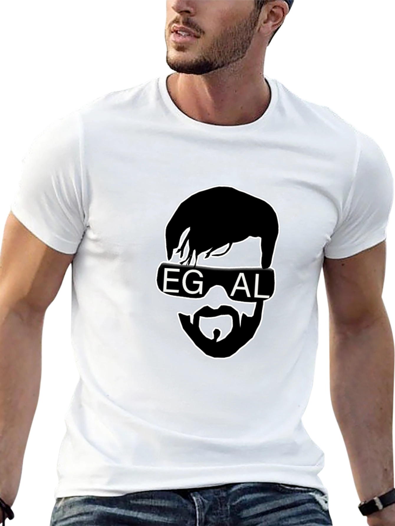 EGAL Funny Graphic Black T-Shirt - Stylish Casual Wear