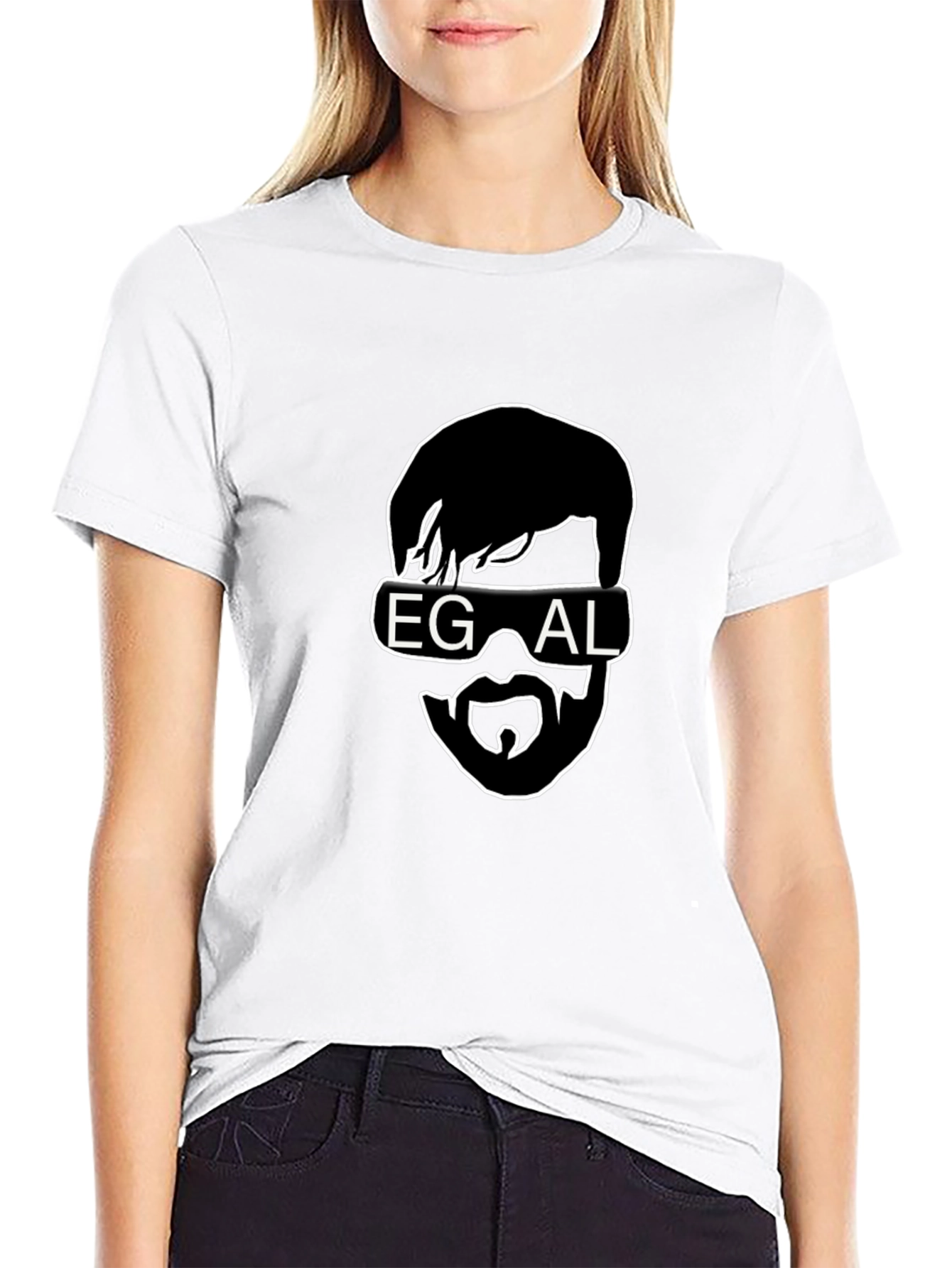 EGAL Funny Graphic Black T-Shirt - Stylish Casual Wear