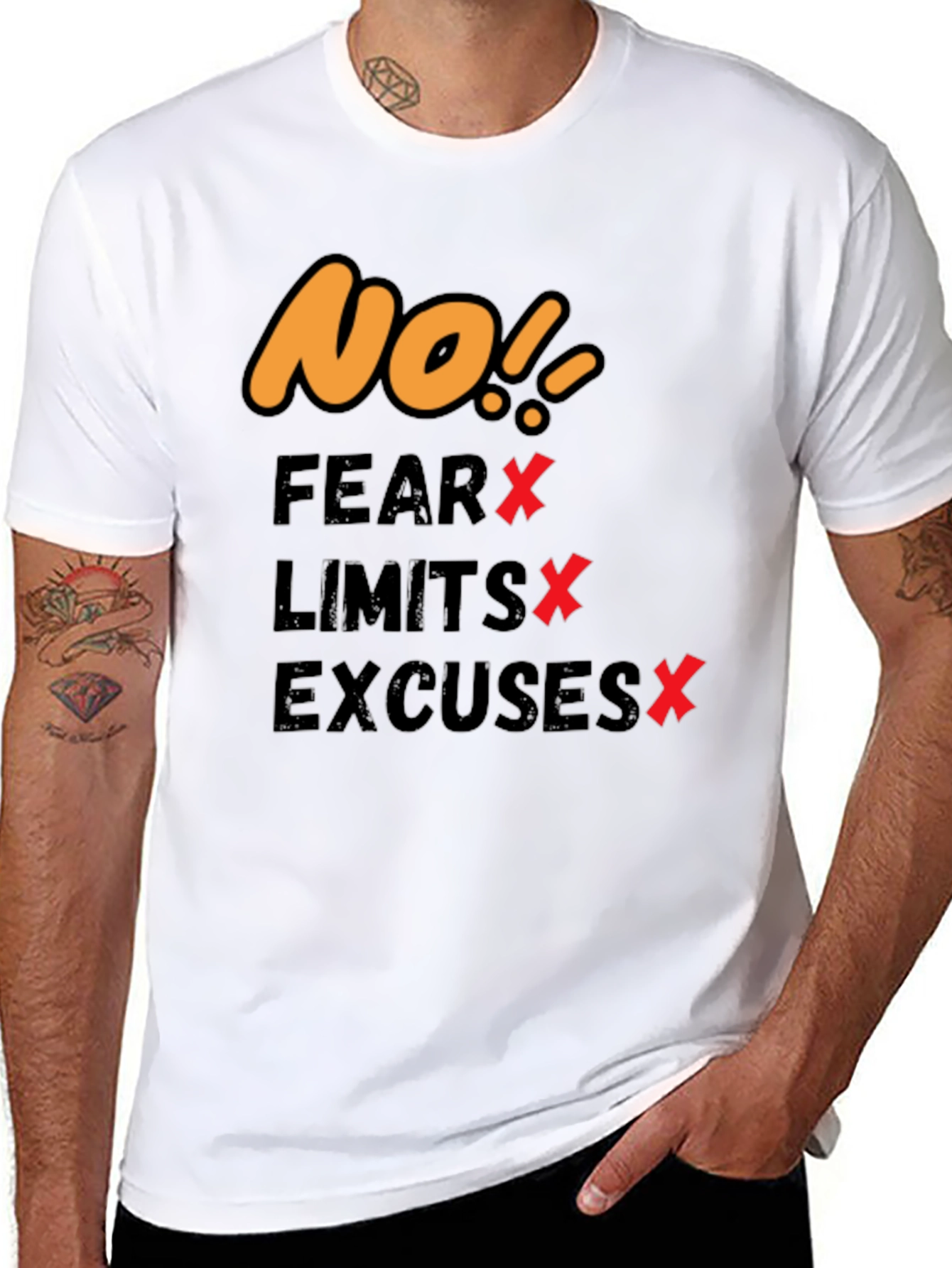 Motivational T-Shirt - No Fear Limits Excuses!