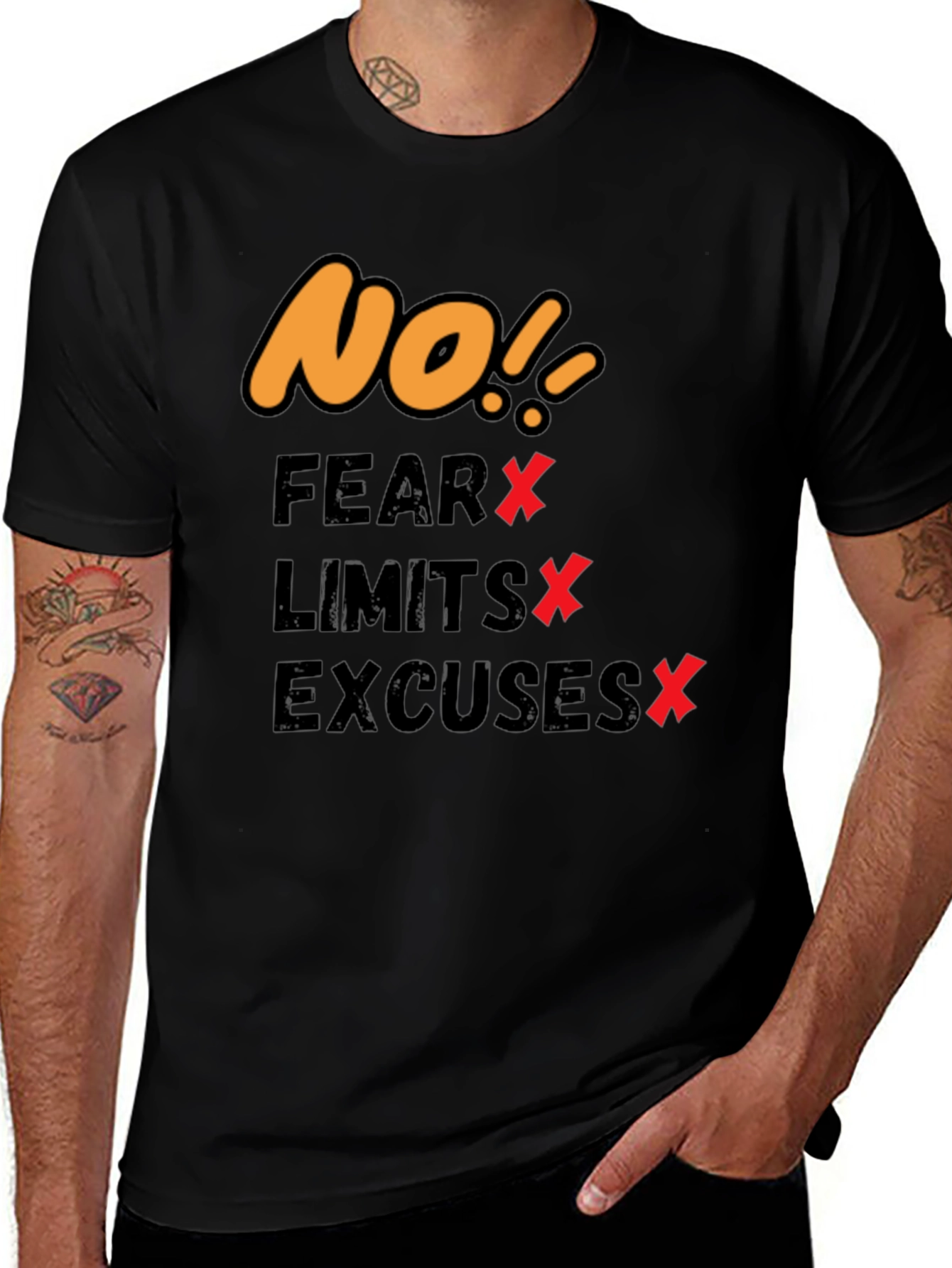 Motivational T-Shirt - No Fear Limits Excuses!