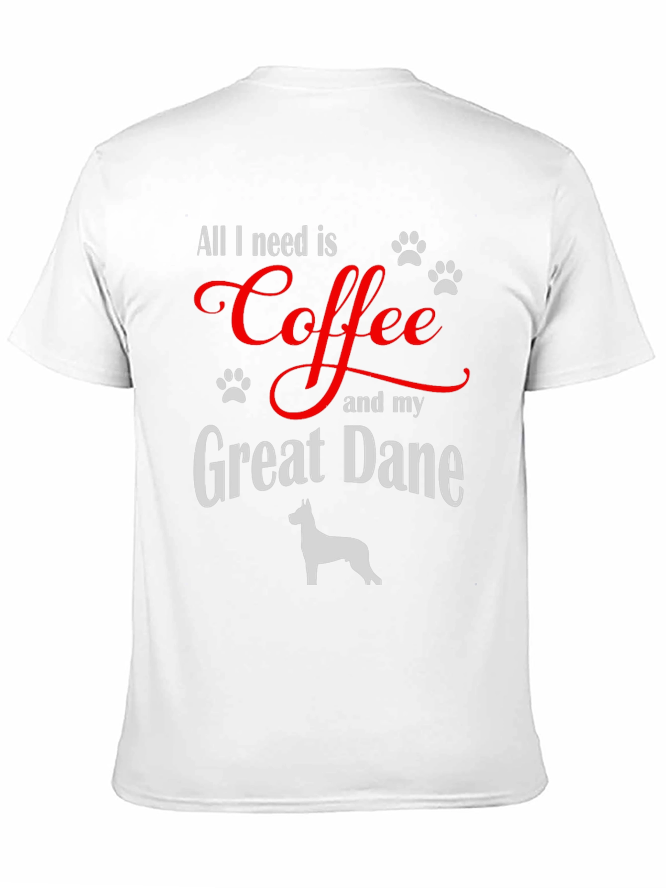 Coffee & Great Dane T-Shirt Dog Lover Tee