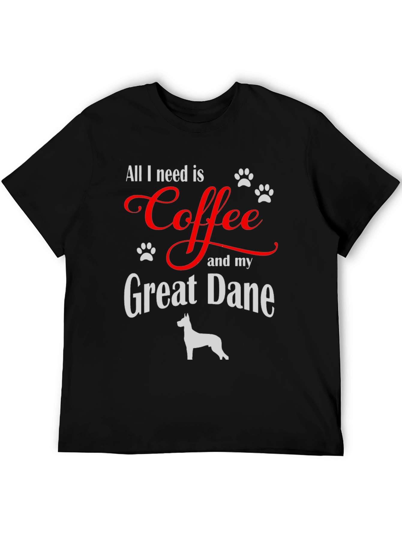 Coffee & Great Dane T-Shirt Dog Lover Tee