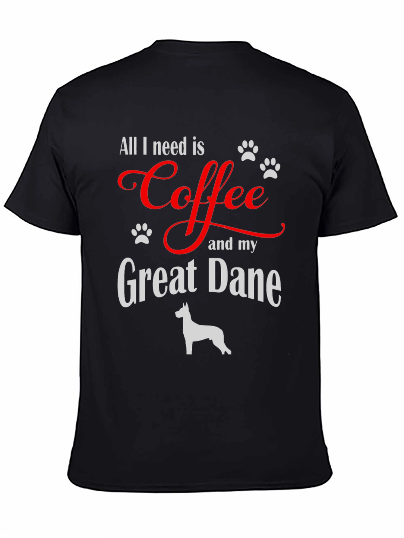 Coffee & Great Dane T-Shirt Dog Lover Tee