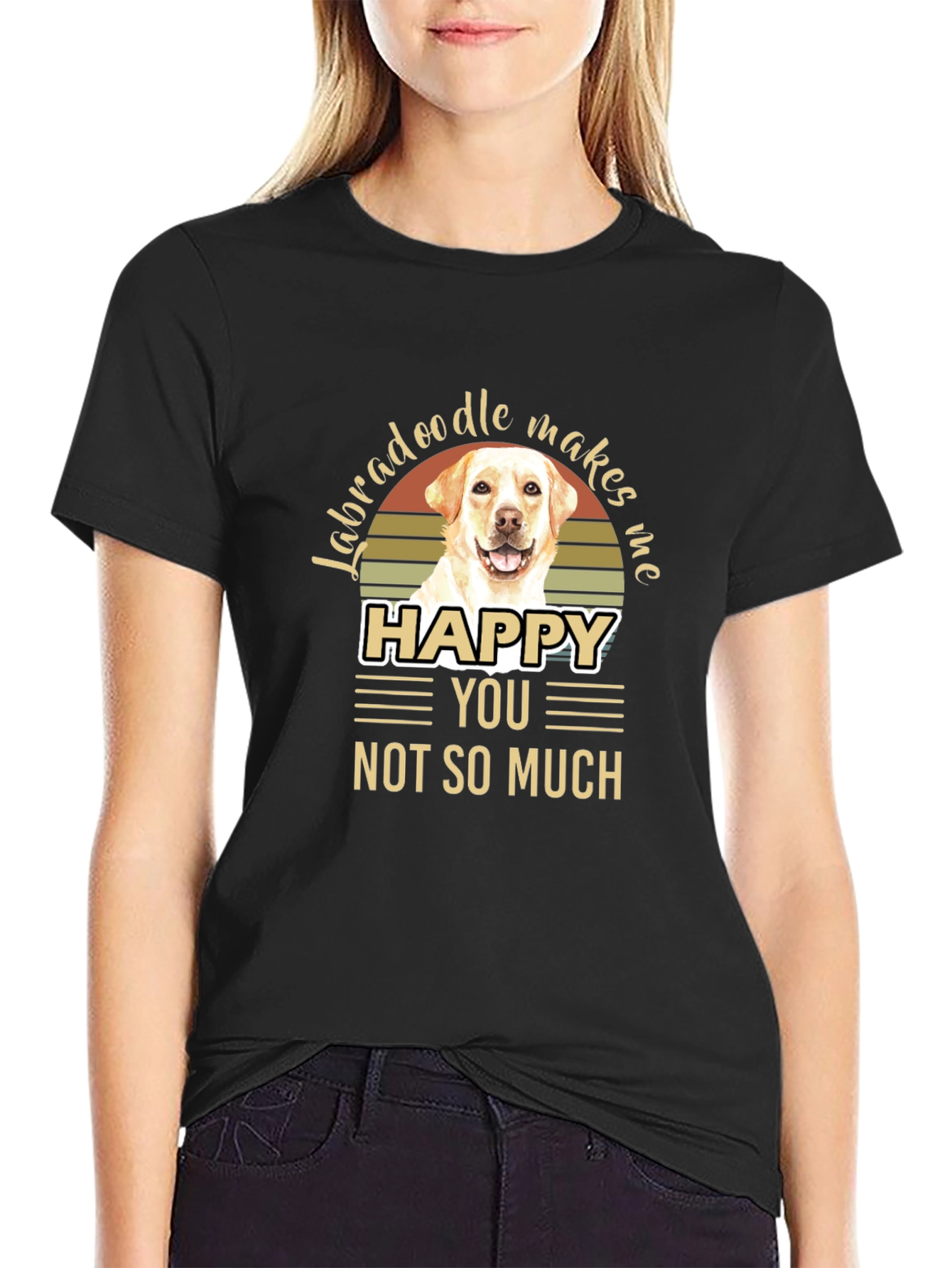 Labradoodle Makes Me Happy T-Shirt