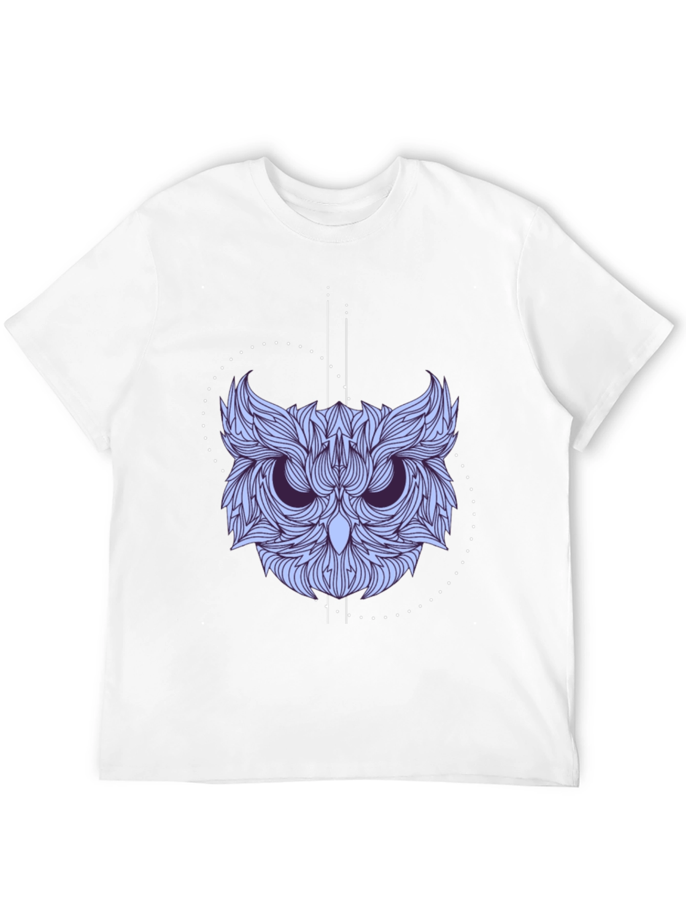 Geometric Owl Graphic Print Black Tee
