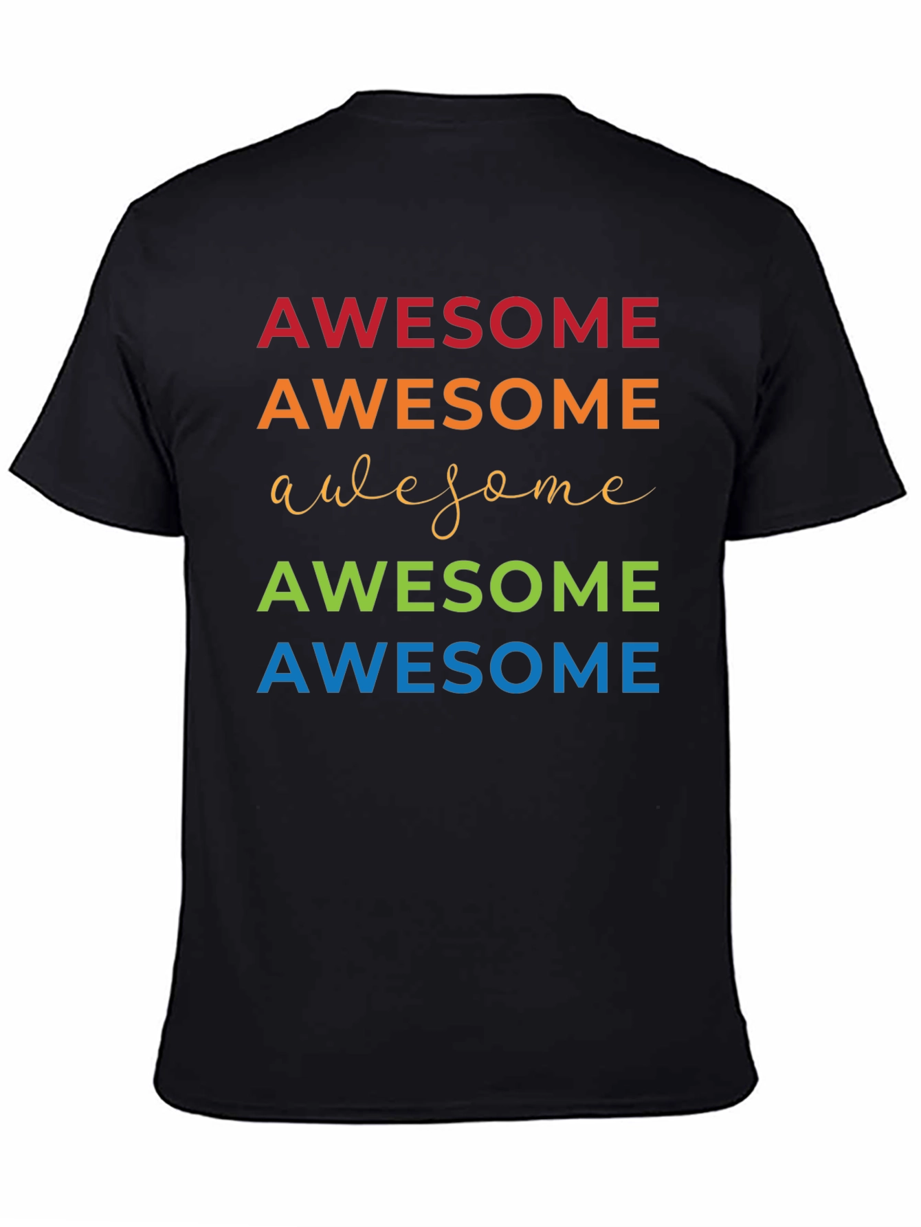 Awesome Graphic Tee - Stylish Mens Black T-Shirt